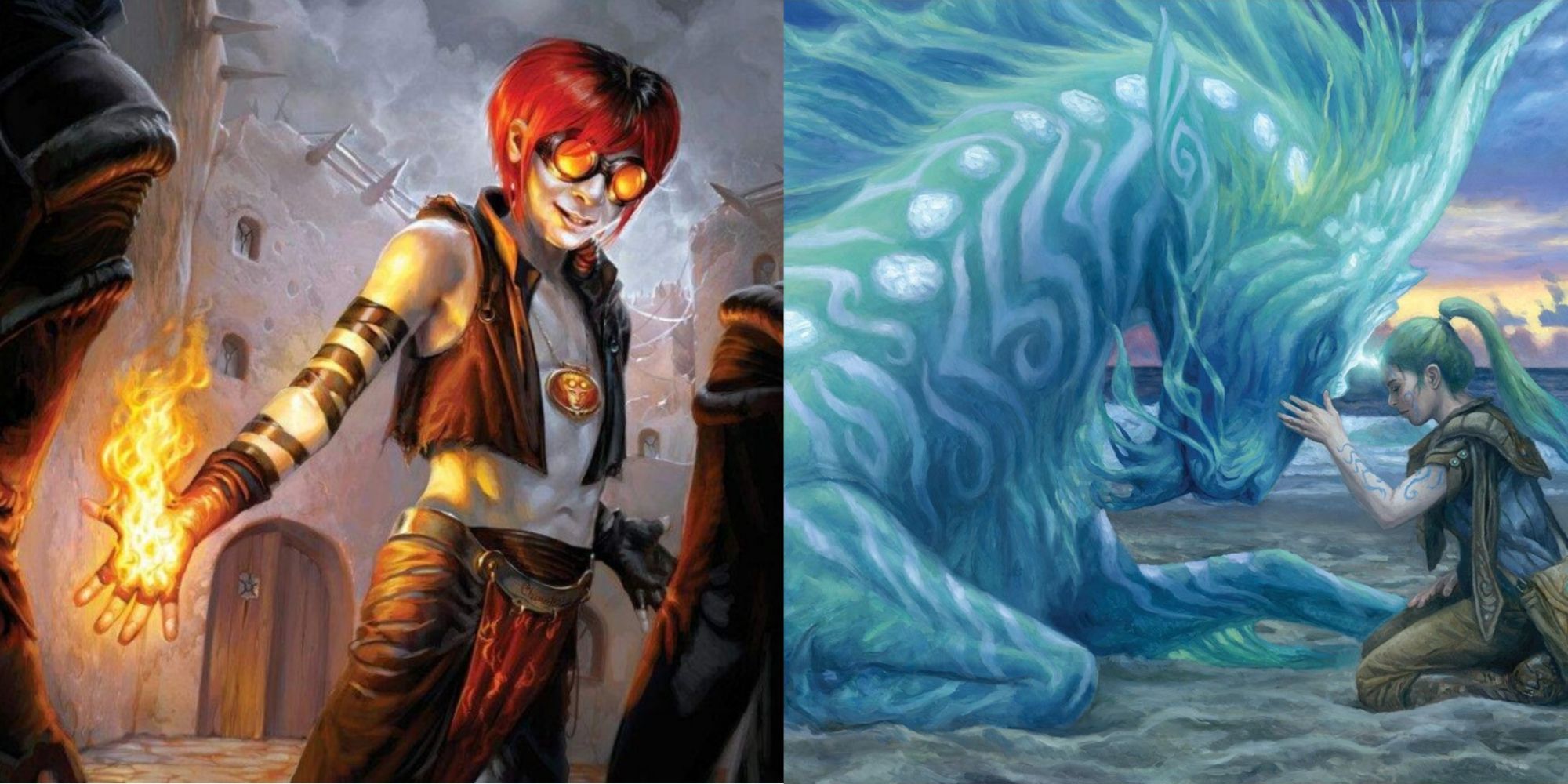Young Pyromancer and Of One Mind artwork in Magic: The Gathering.