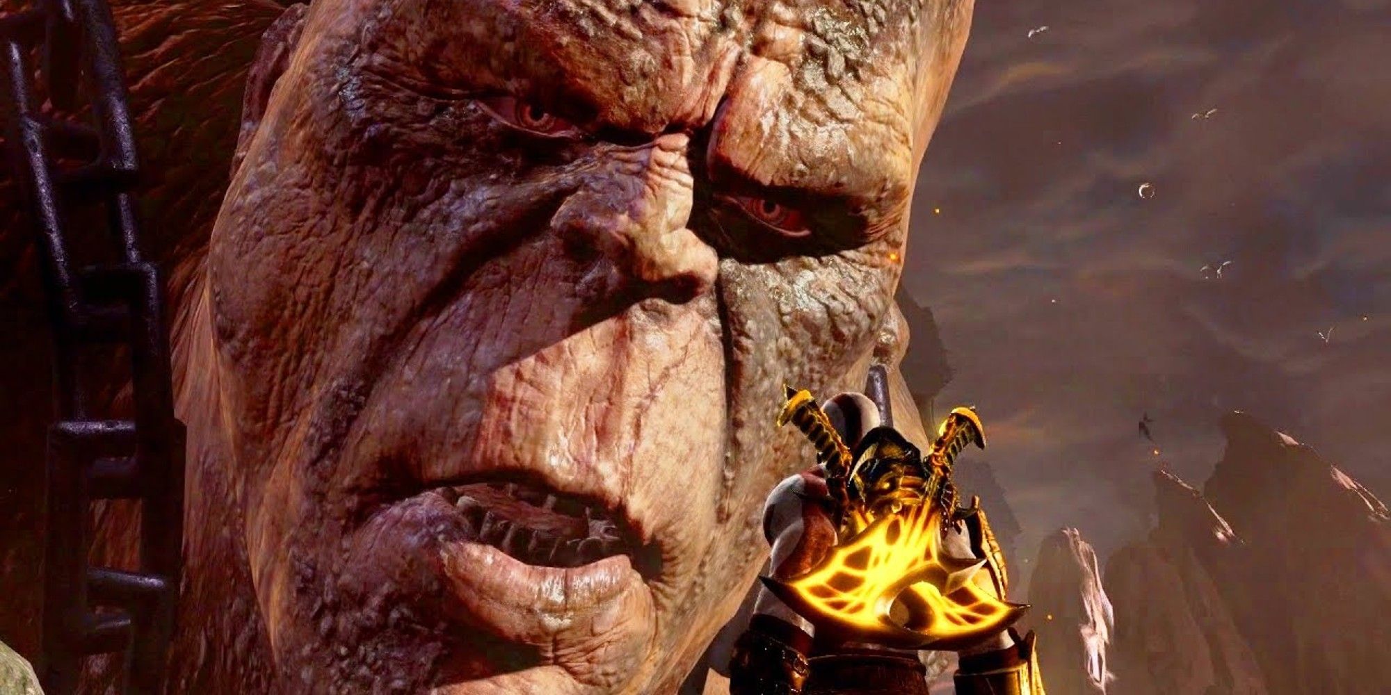 Kronos God of War 3, staring at Kratos