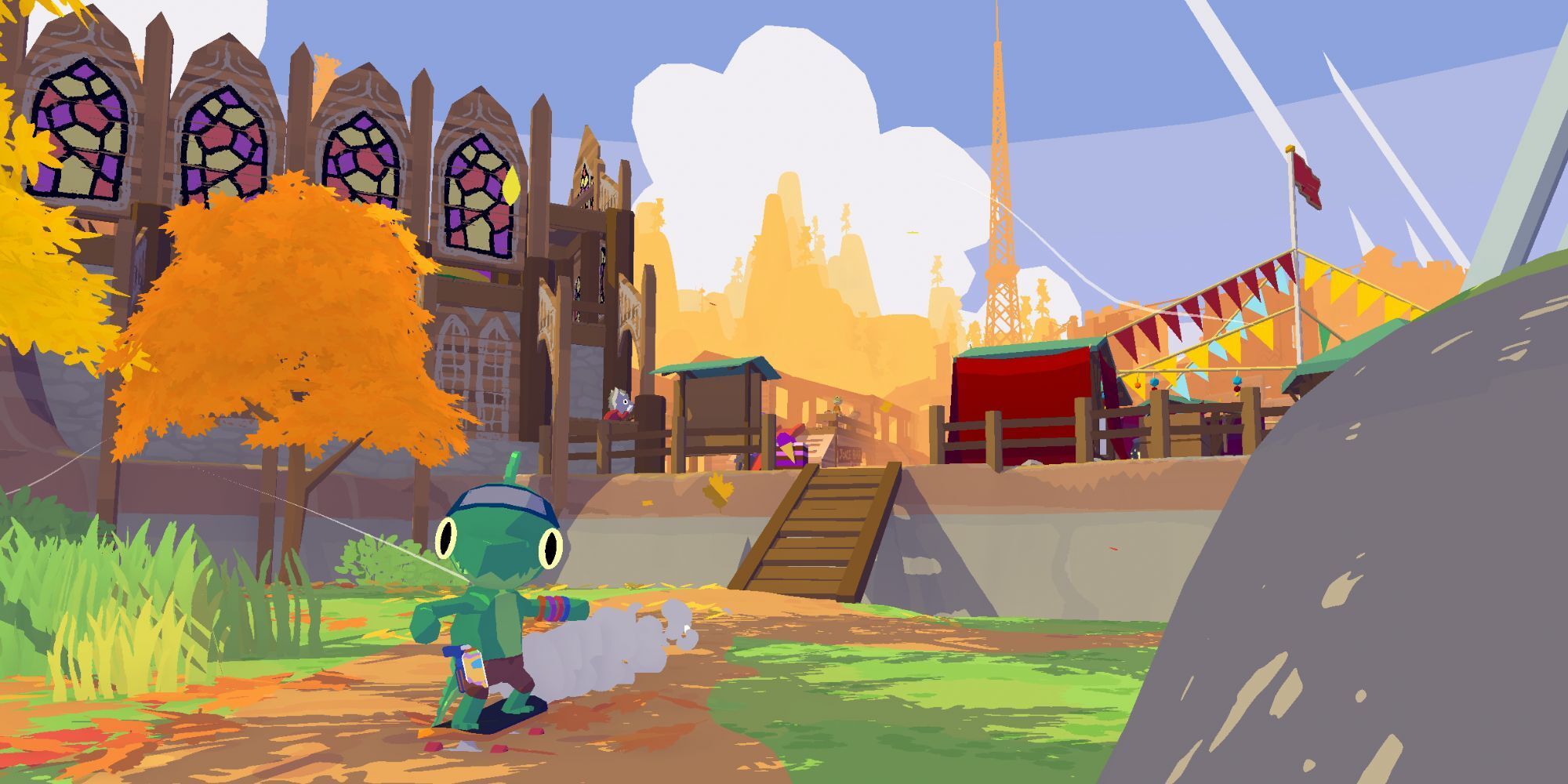 Lil Gator riding a skateboard in Lil Gator Game.