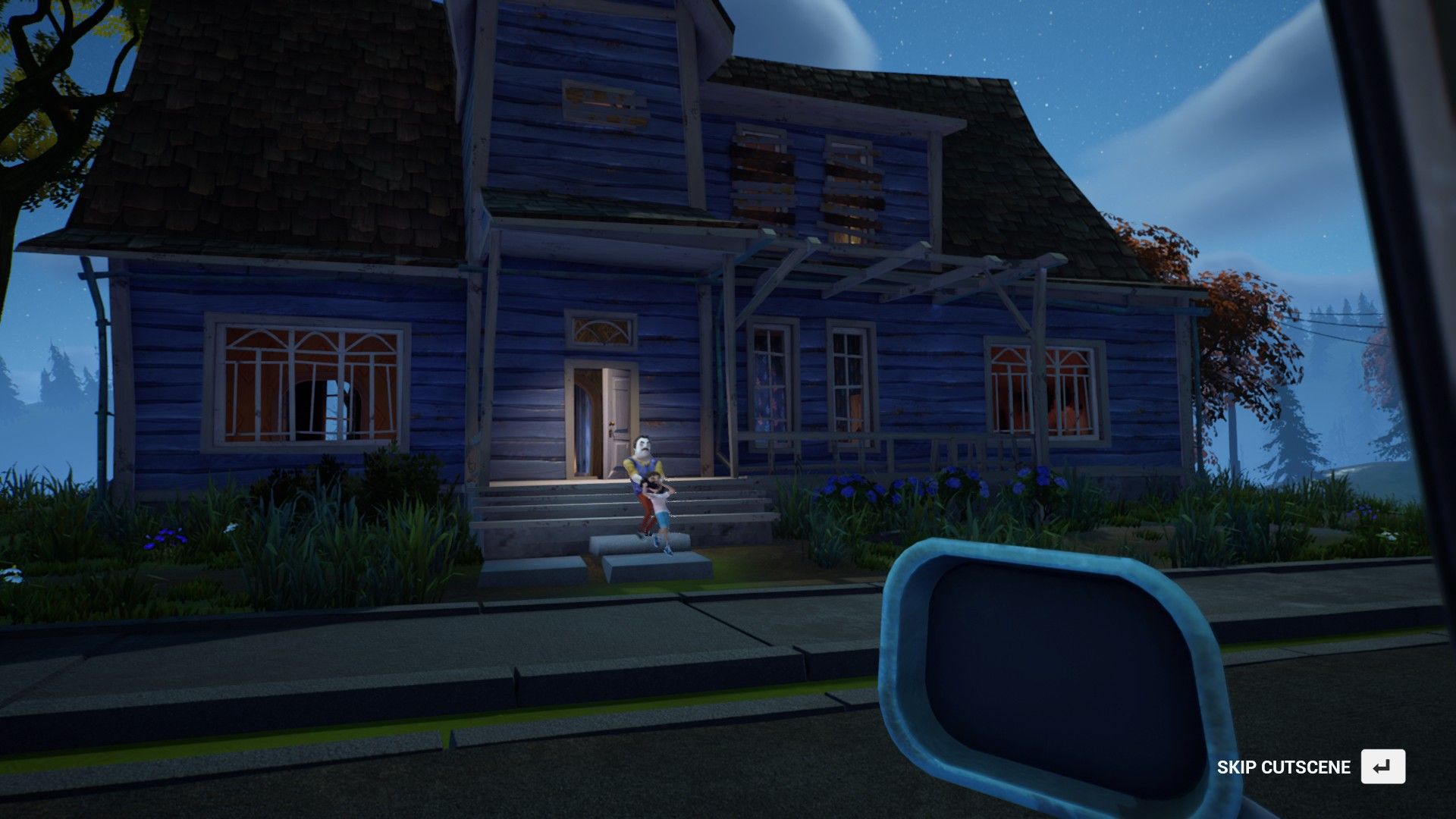 The neighbor drags somebody into his home in Hello Neighbor 2