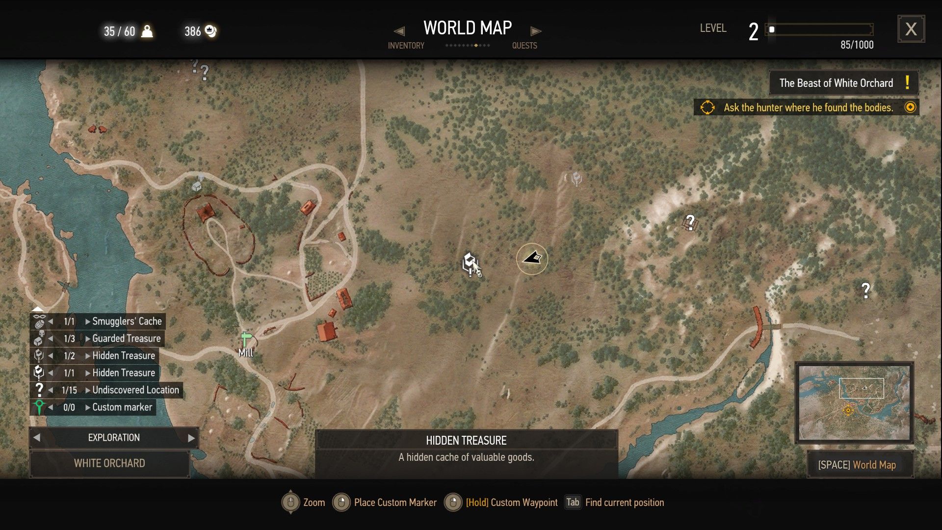 A screenshot showing where the quest Dirty funds starts.