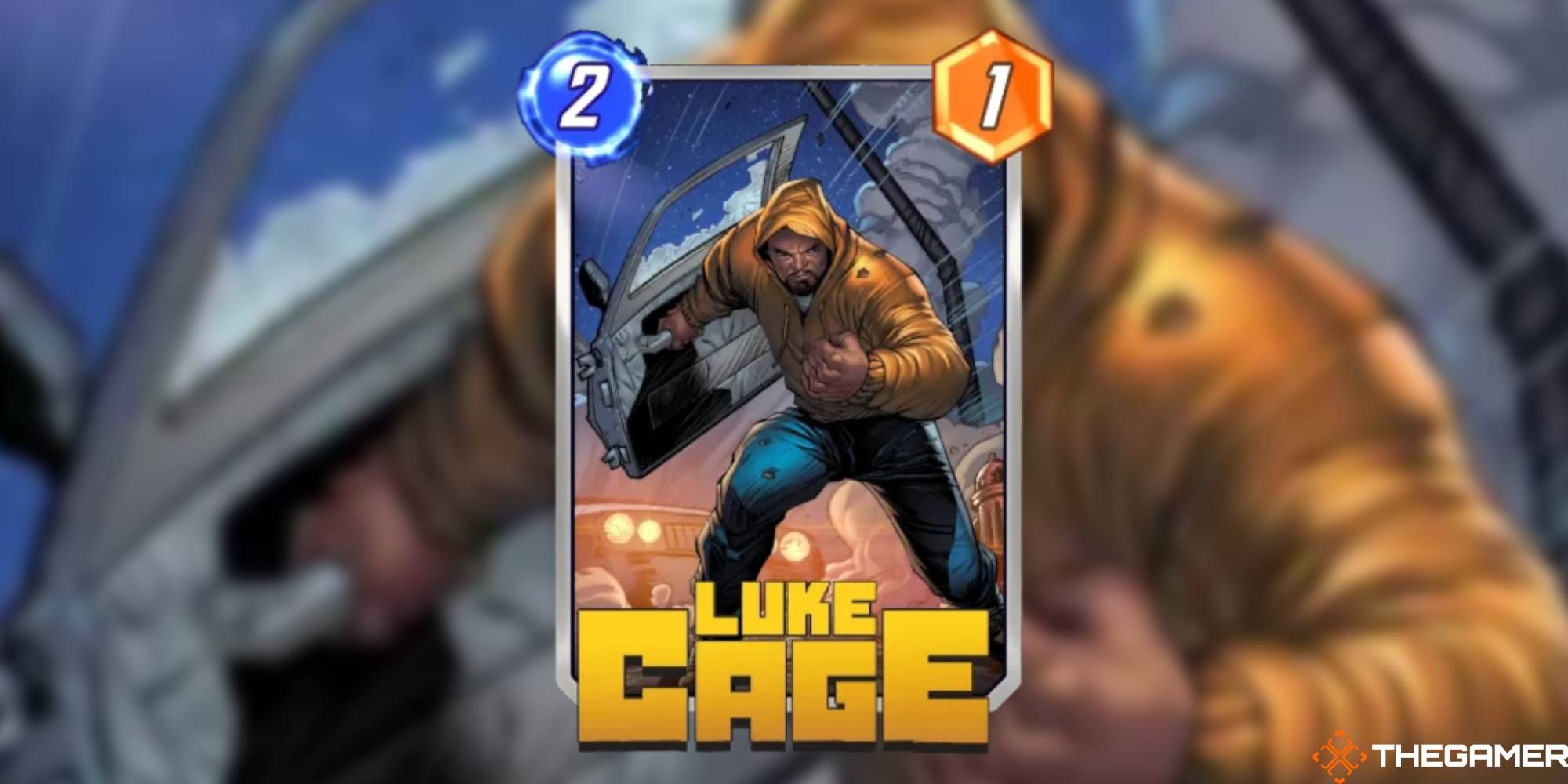 Marvel Snap - Luke Cage on a blurred background