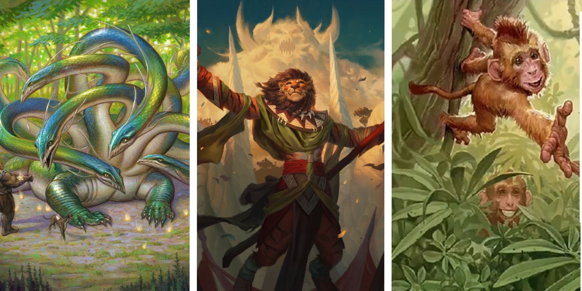 Split image of green magic card art