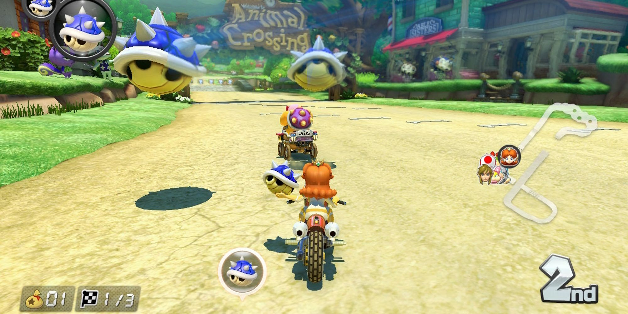 Mario Kart 8 Daisy With Spiny Shells