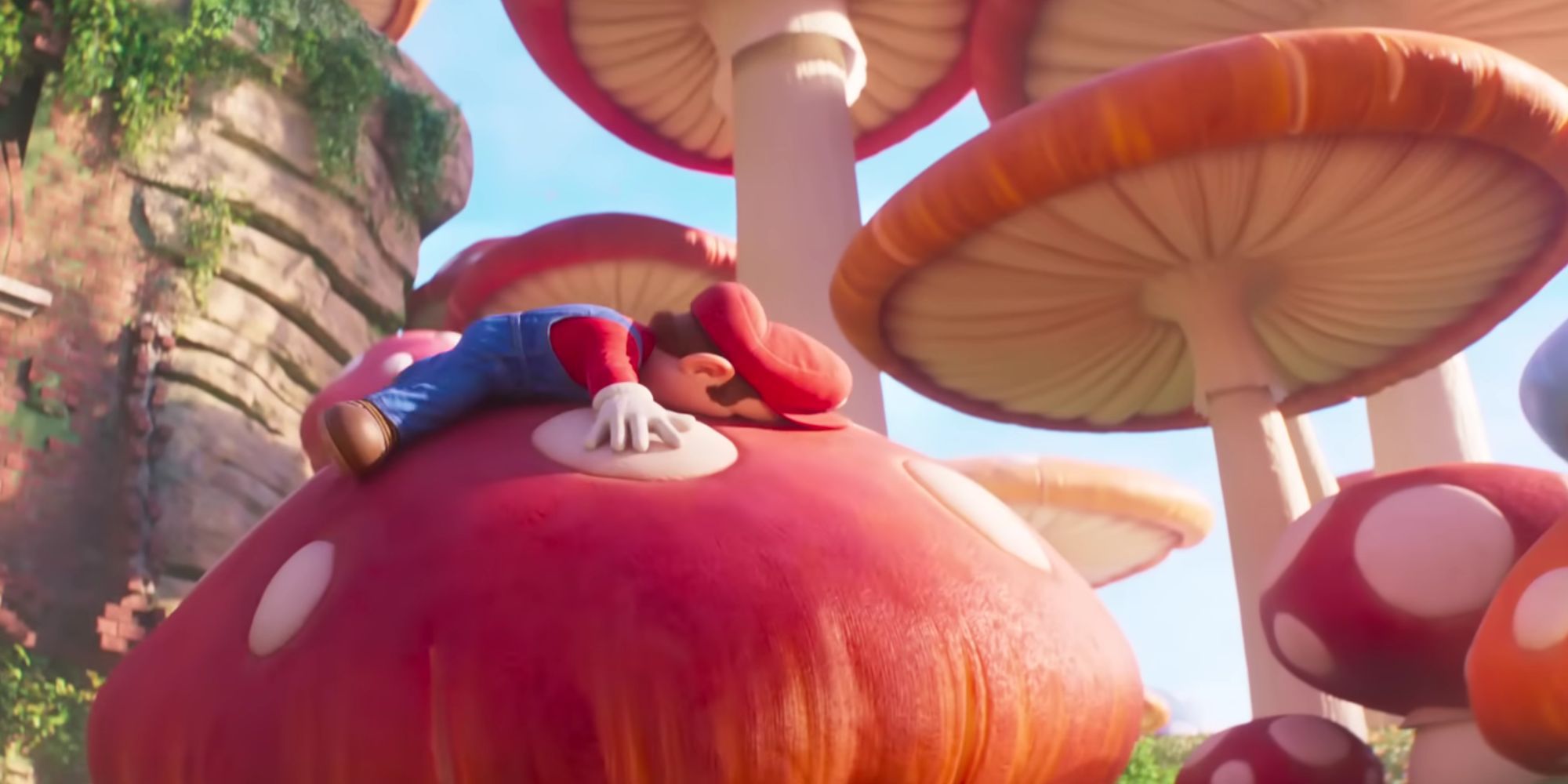 Mario exploring the Mushroom Kingdom.