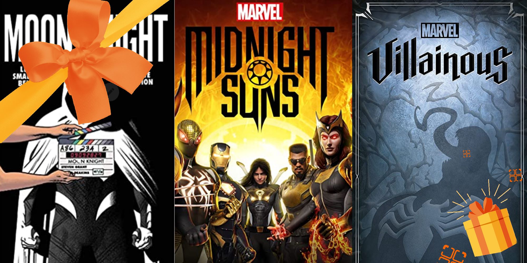 Marvel Moon Knight Midnight Suns and We Are venom collage