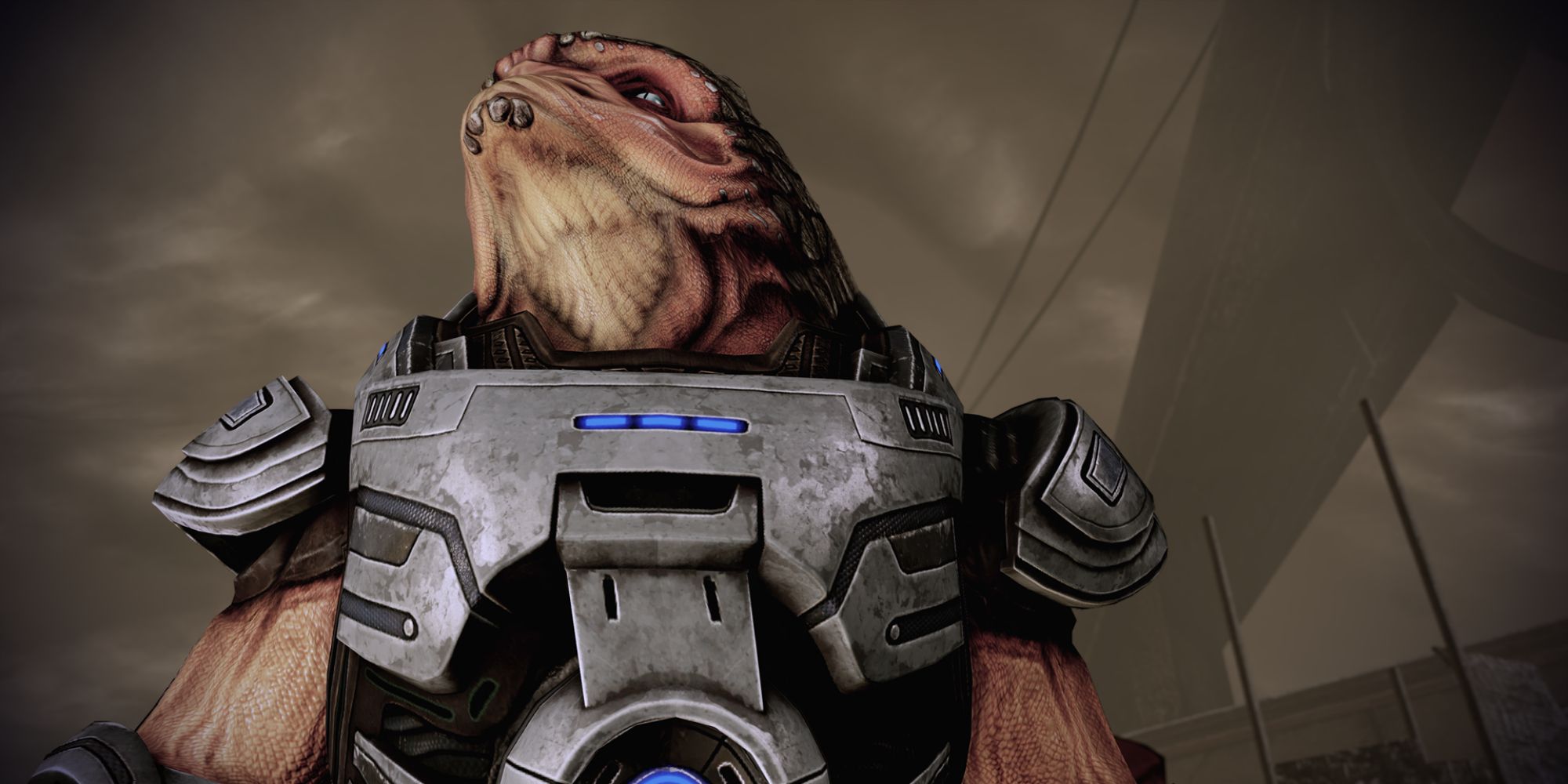 Mass Effect 2 Screenshot Of Grunt Looking Up