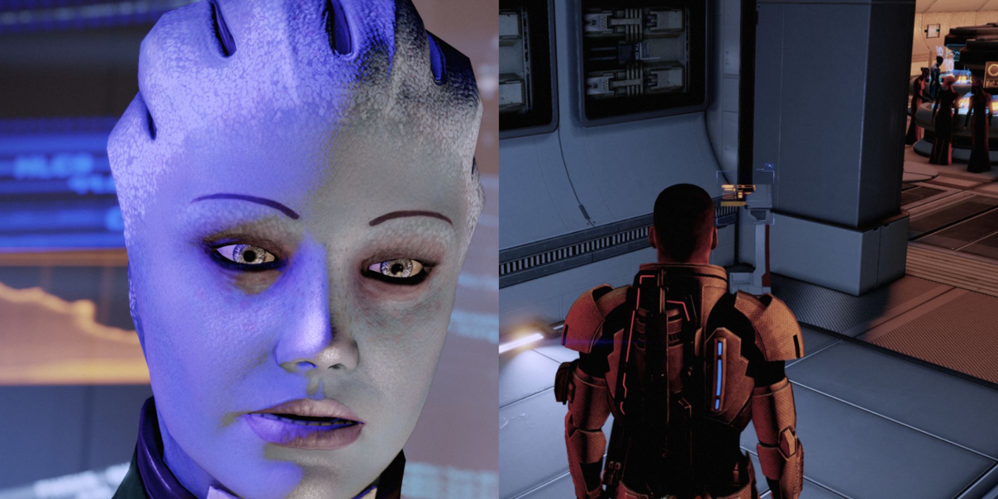 Mass Effect 2 The Observer Featured Split Image Liara and Data Point