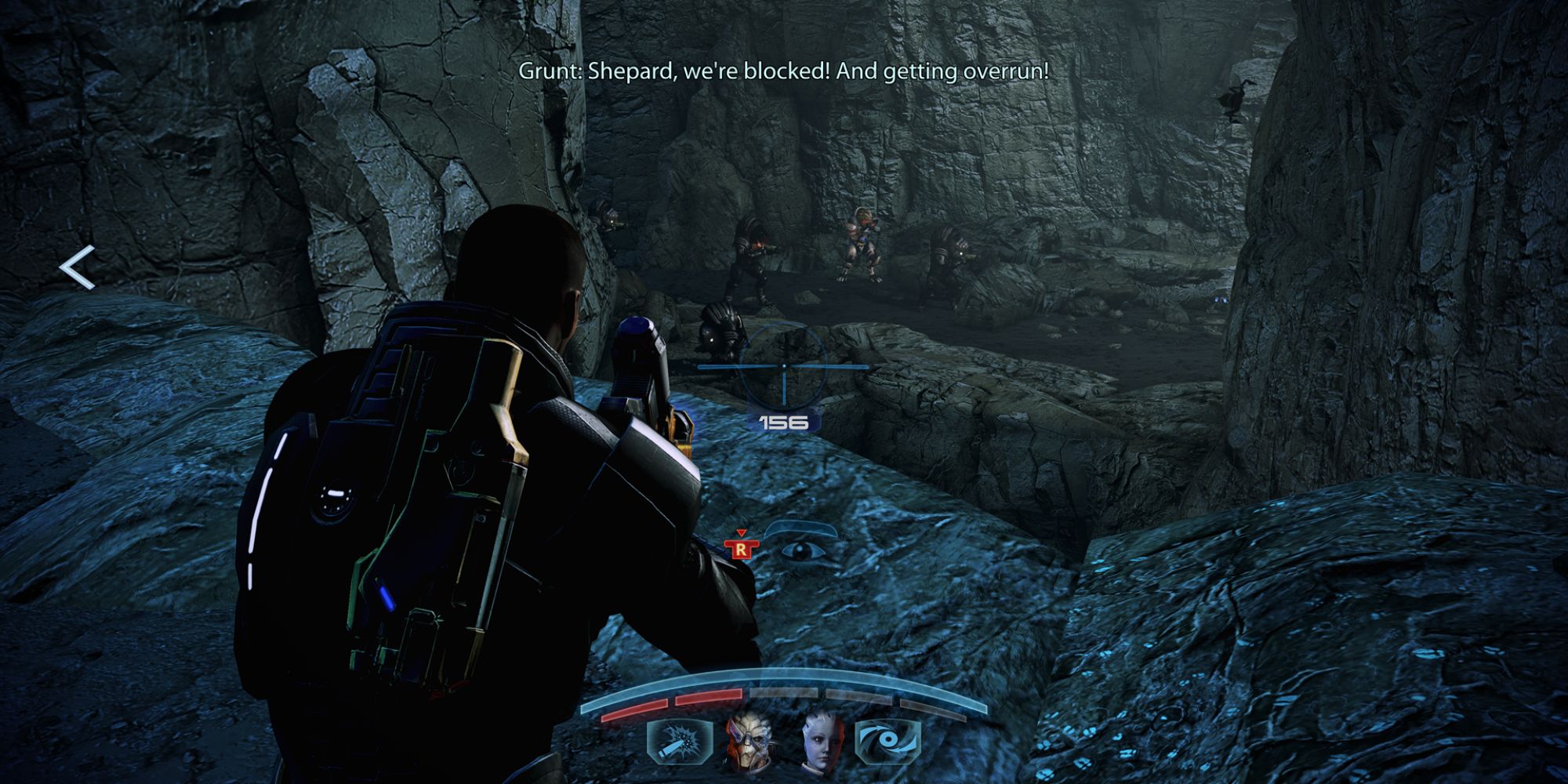 Mass Effect 3 Screenshot Of Aralakh Company Fighting In Tunnels