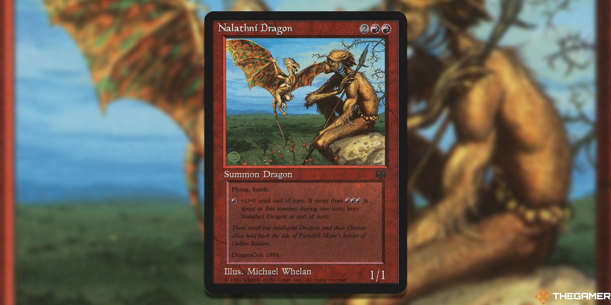 The card Nalathni Dragon from Magic: The Gathering.