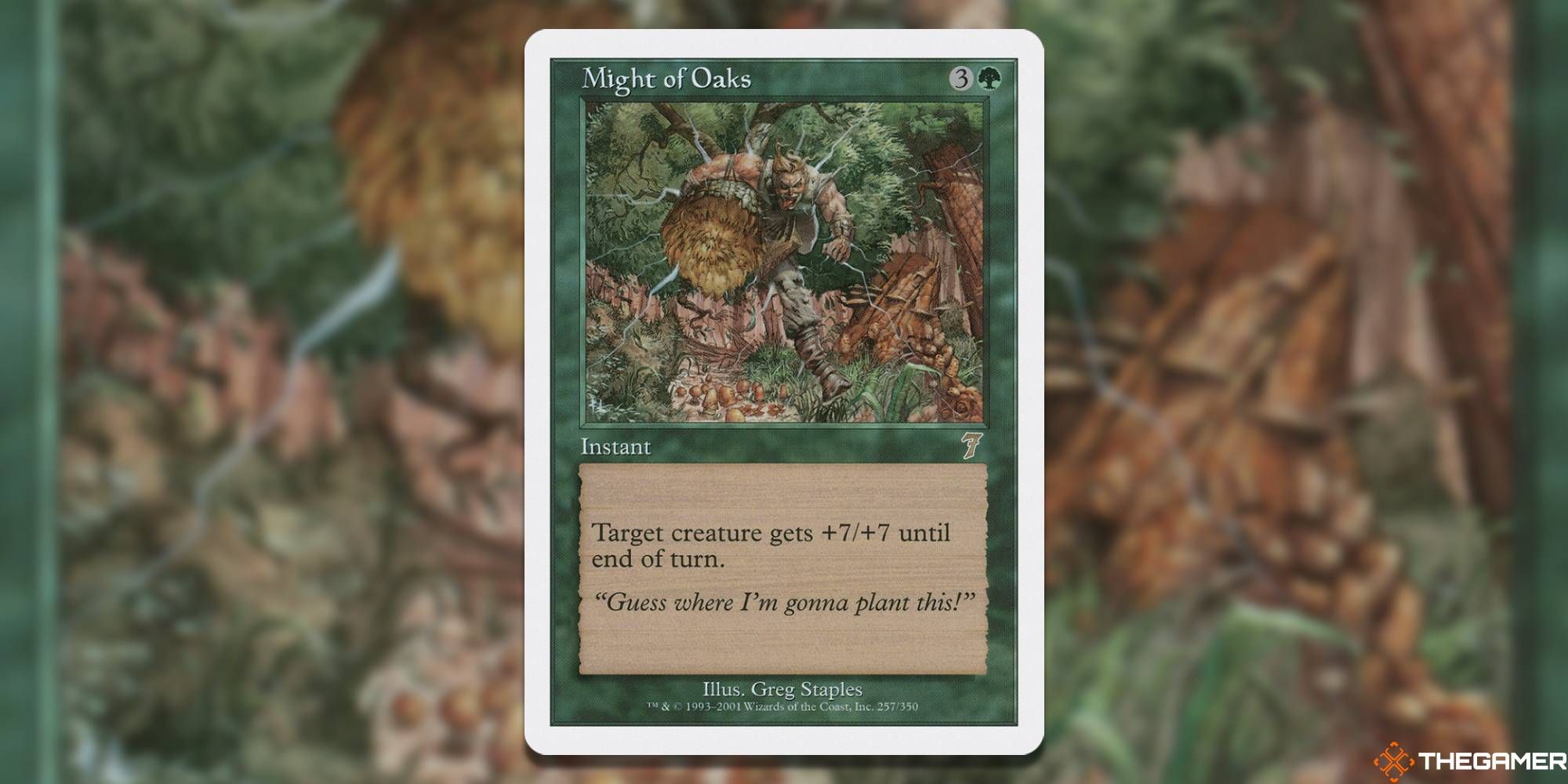 Might of Oaks by Greg Staples - MTG Funny Flavor