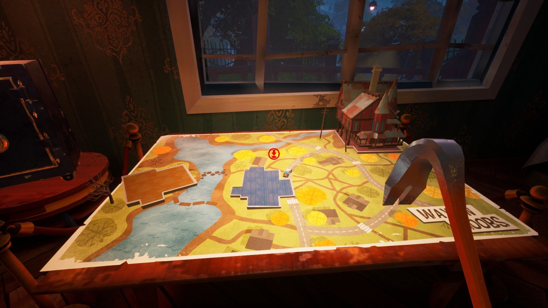 The model house puzzle you need to solve to progress through the museum in Hello Neighbor 2