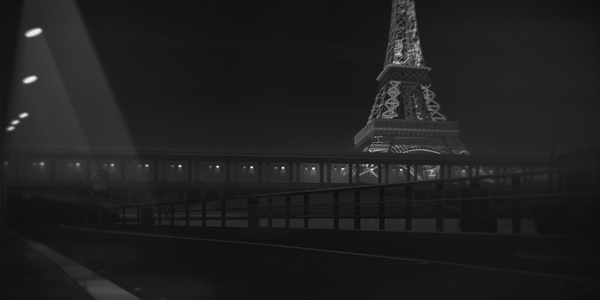 The Eiffel Tower at night in Night Call