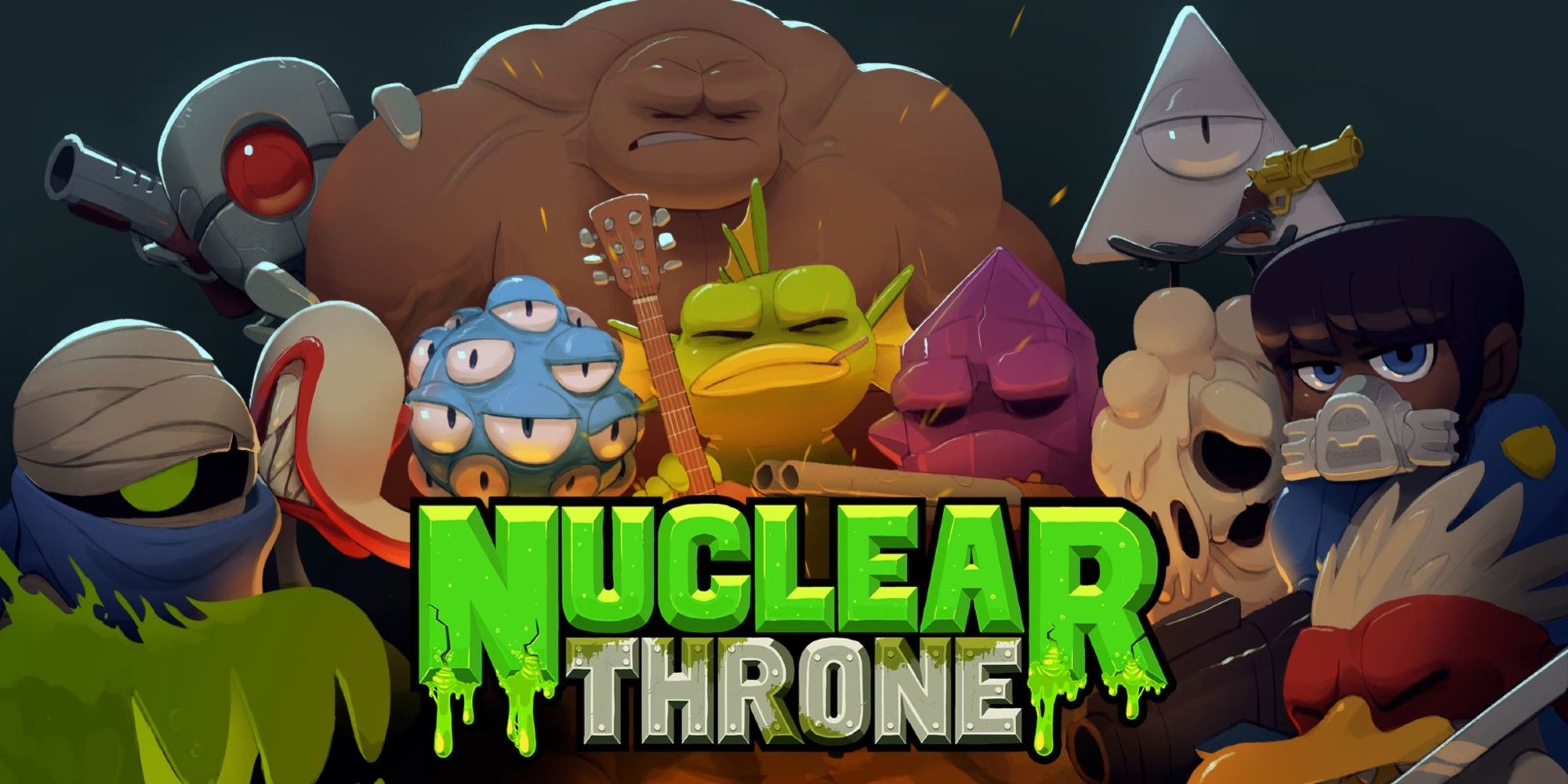 Nuclear Throne Title and Art, including playable characters