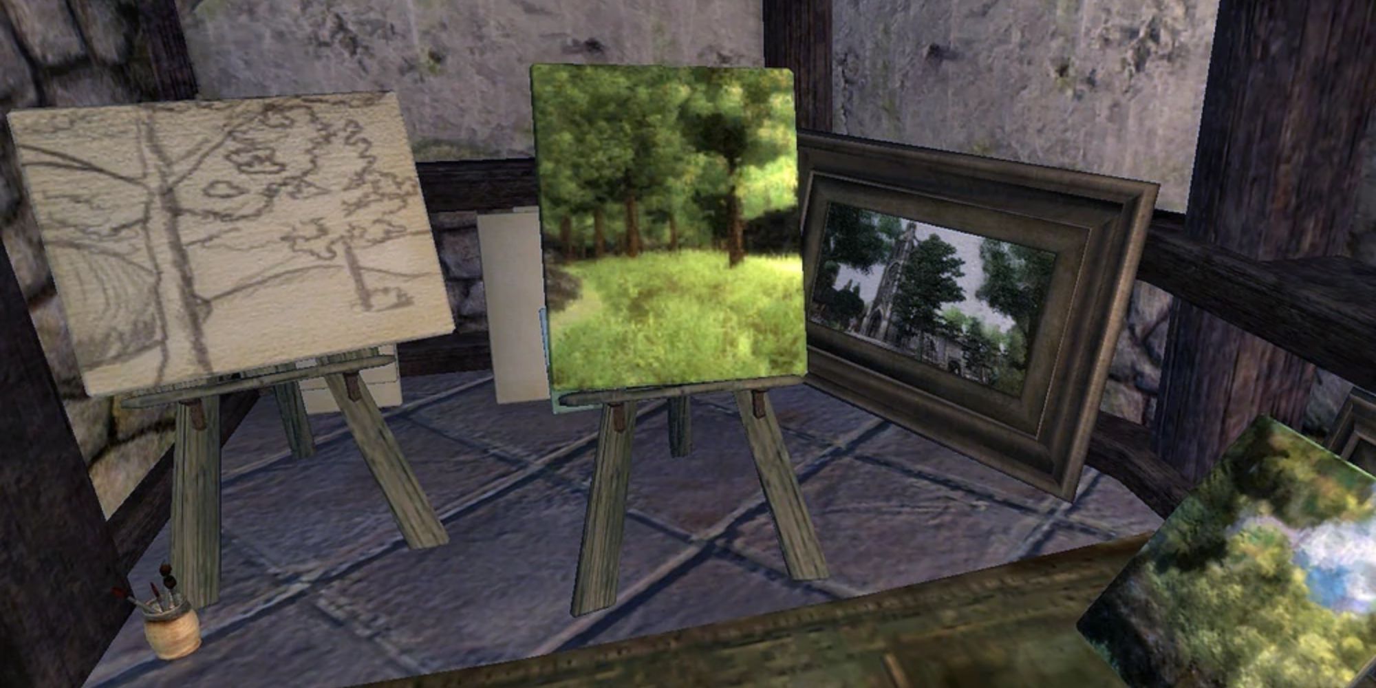 A room full of painting in Oblivion