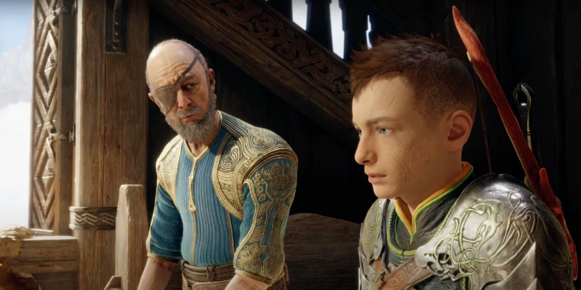 Odin and Atreus in God of War Ragnarok.