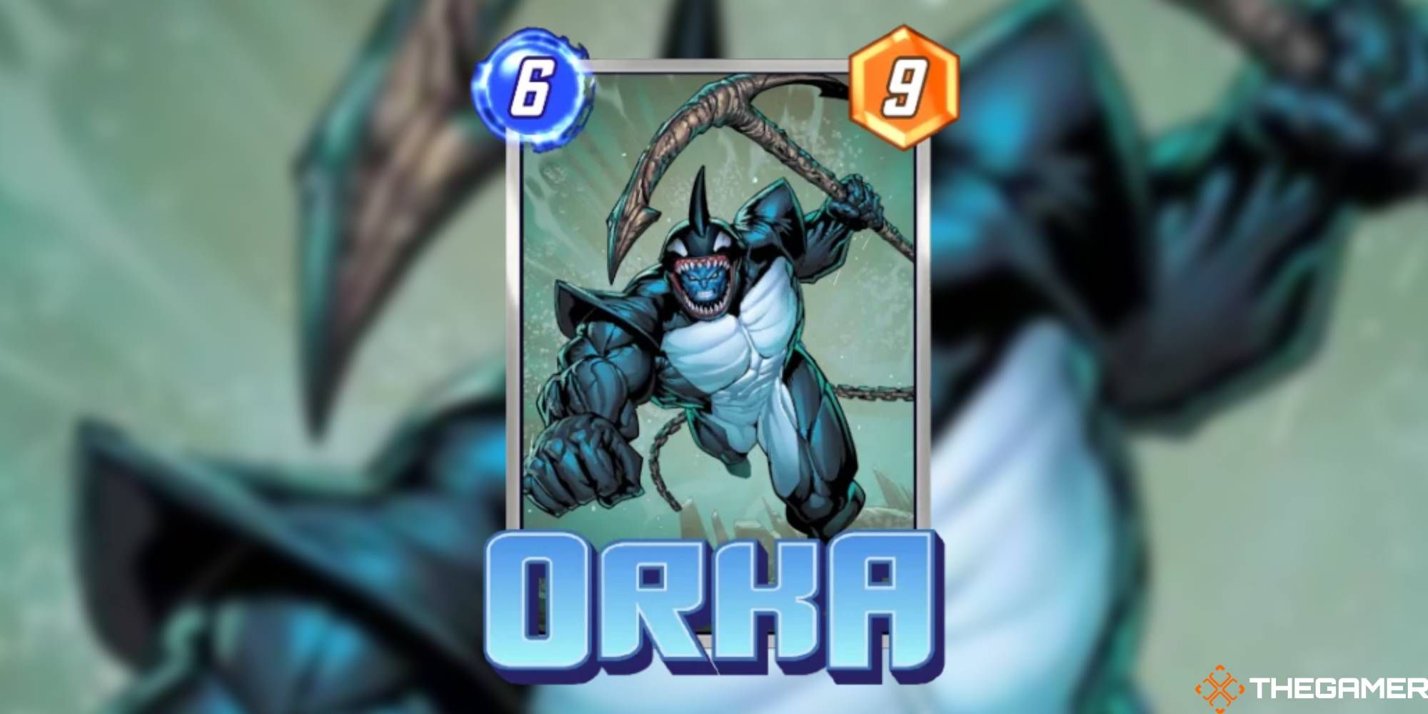 Marvel Snap - Orka on a blurred background