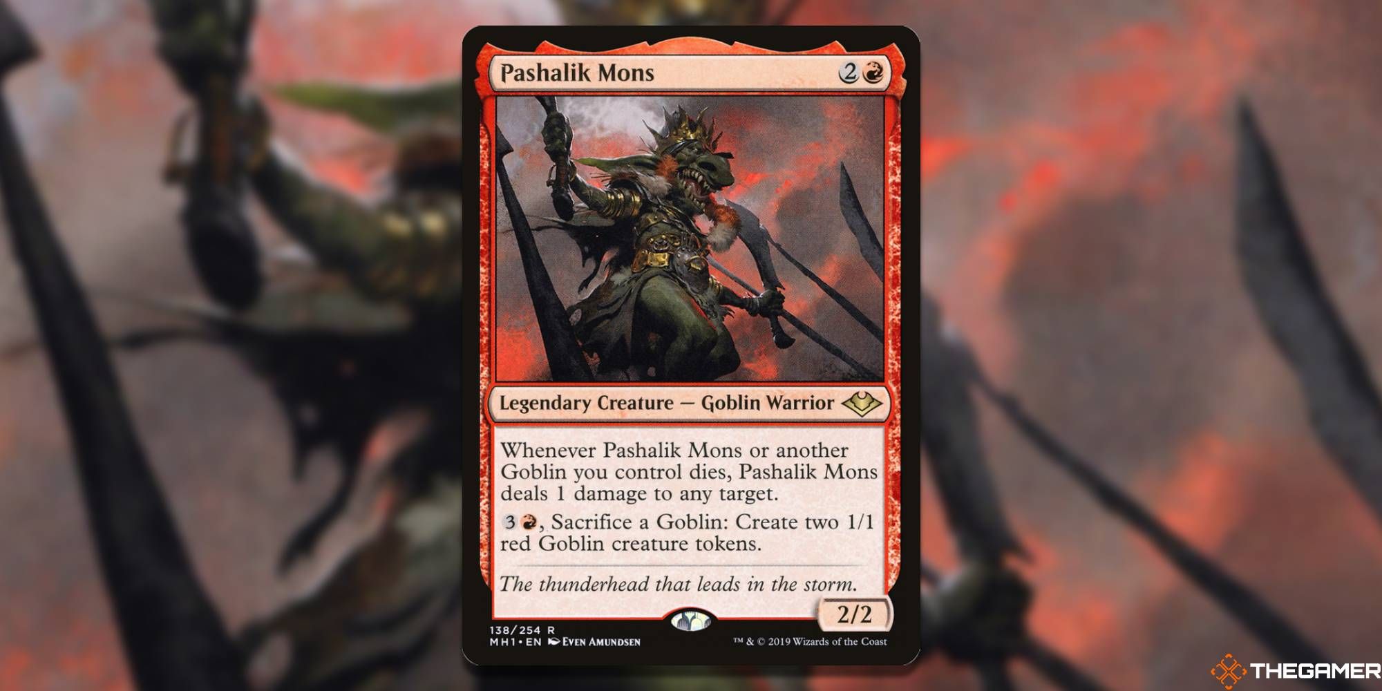 Image of the Pashalik Mons card in Magic: The Gathering, with art by Even Amundsen
