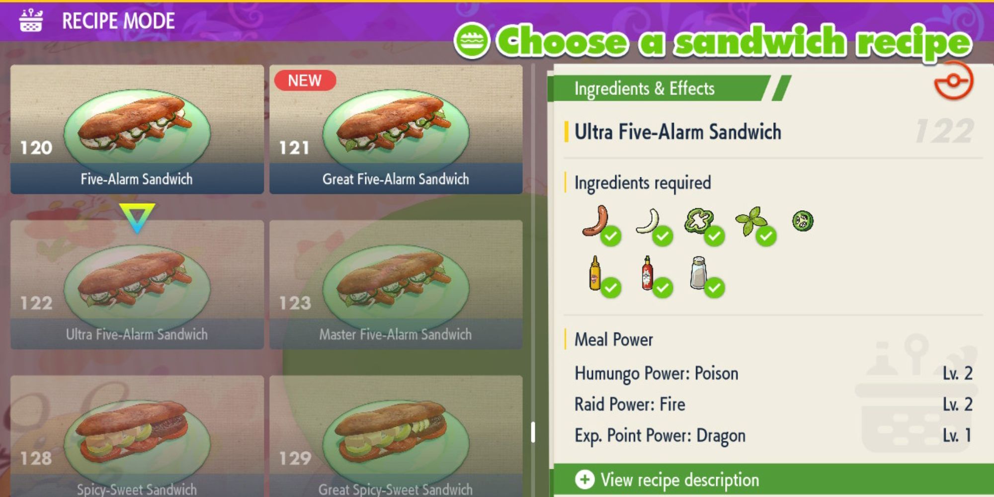 Pokemon Scarlet & Violet 10 Best Sandwich Recipes