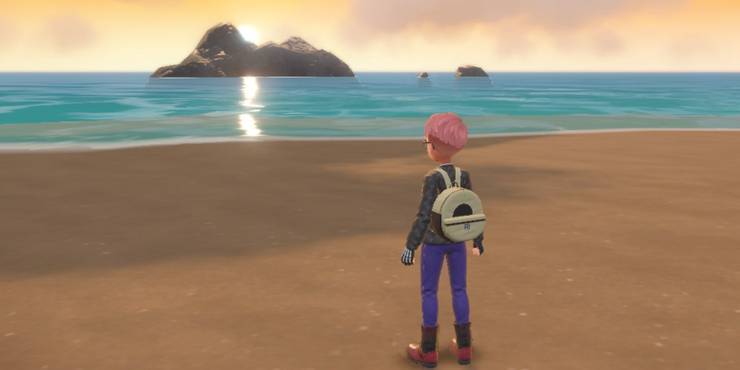 pokemon scarlet violet beach by the sea