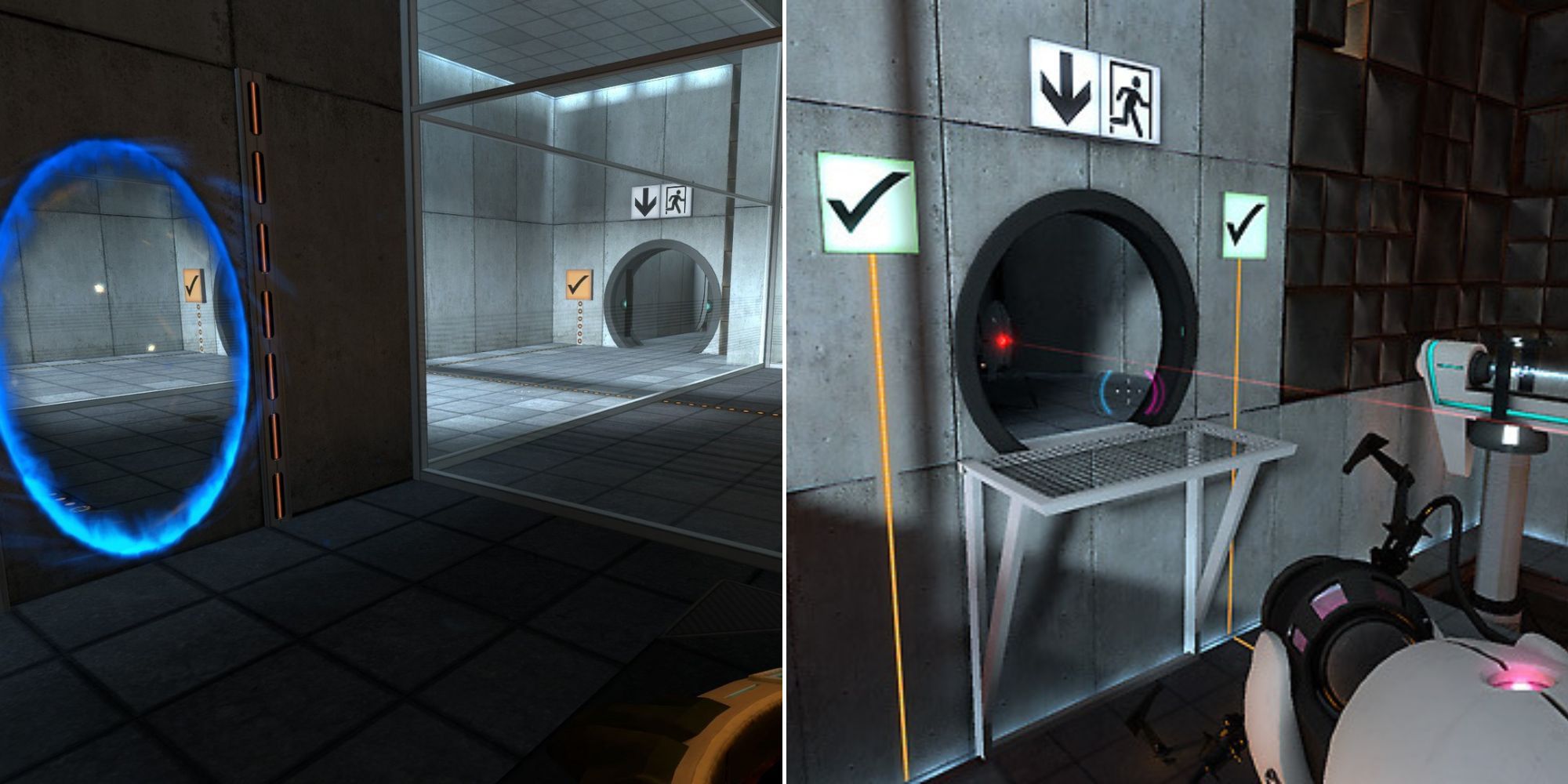 Portal - Setting Up A Portal - Turret At The Level Exit