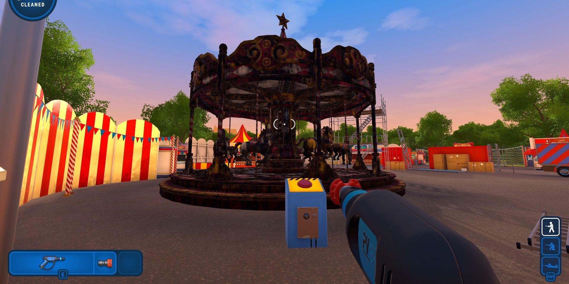 The dirty carousel in PowerWash Simulator