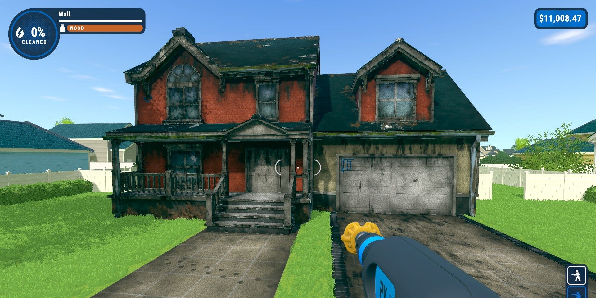 The Detached House uncleaned in PowerWash Simulator