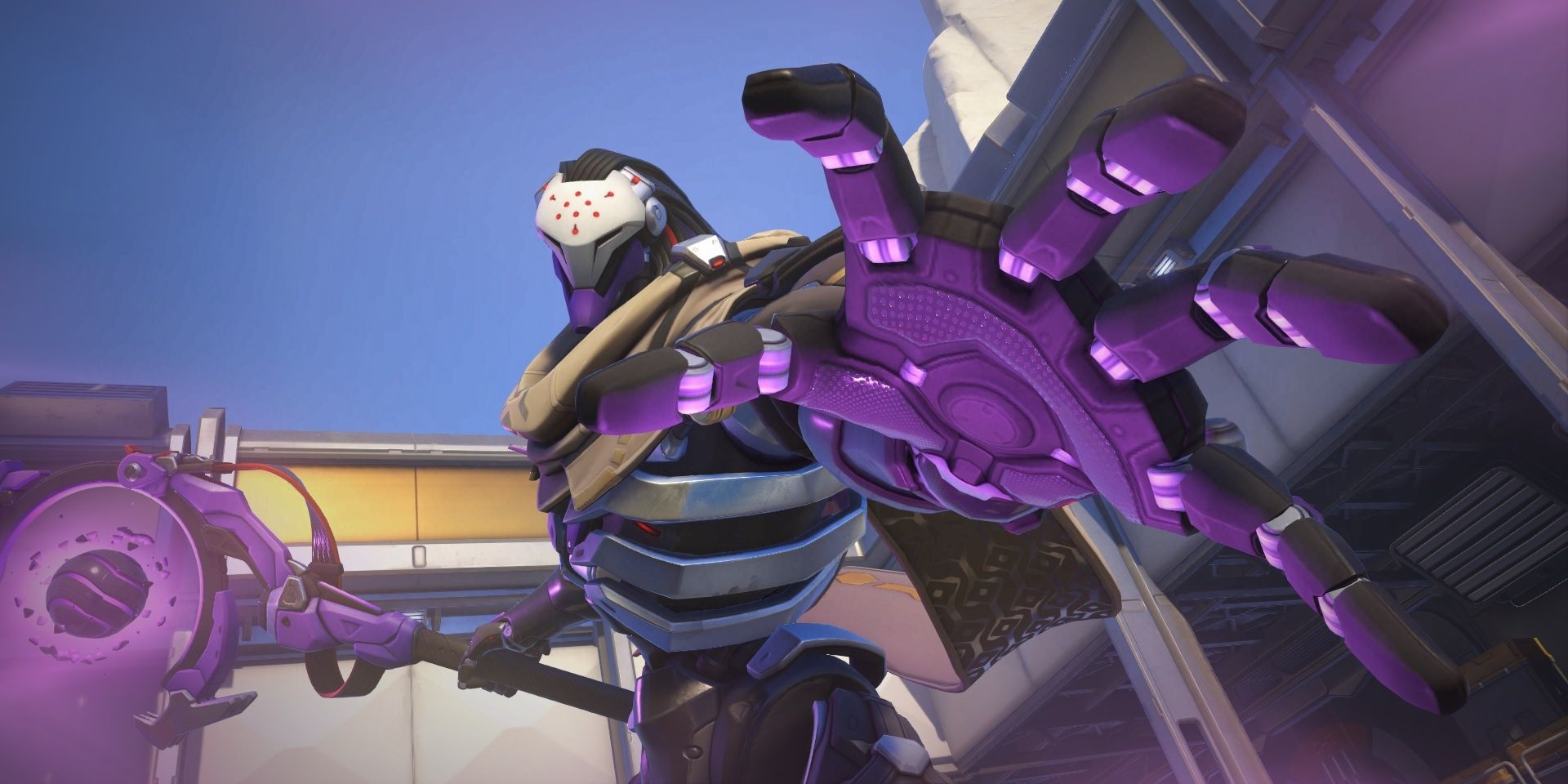 Ramattra reaching out to grab you from their highlight intro in Overwatch 2.