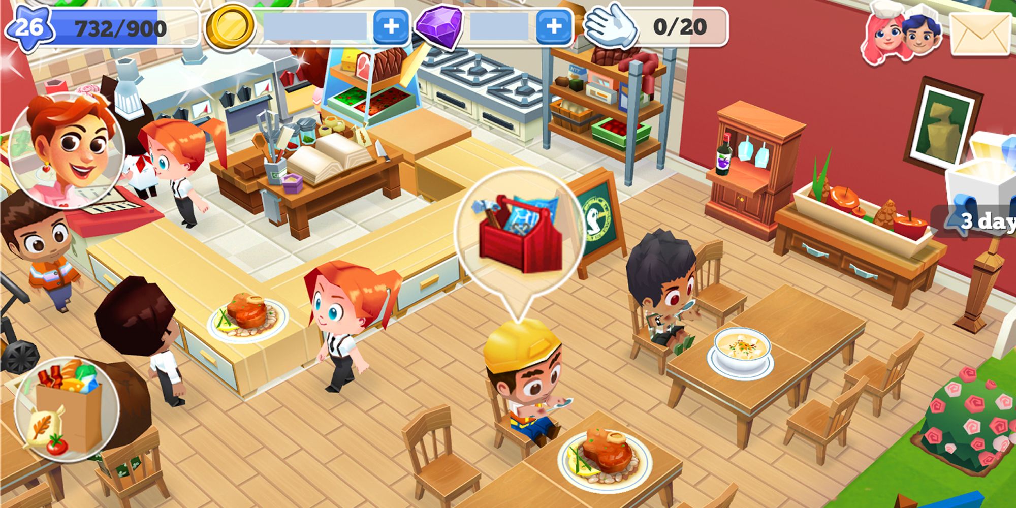 restaurant story 2 close up gameplay