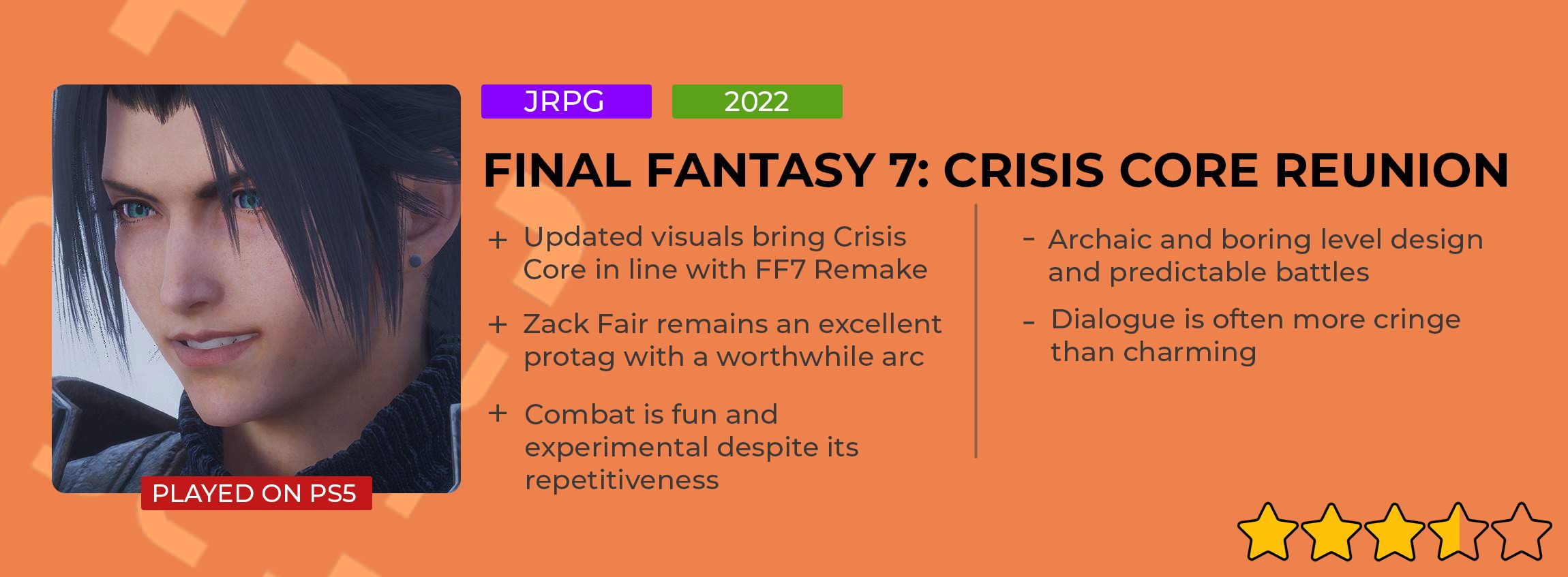 Review Card - FF7 Crisis Core Reunion