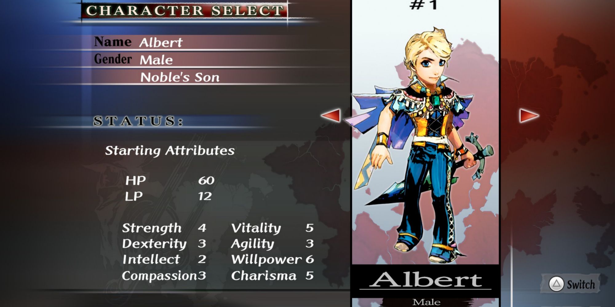 Romancing Saga Minstrel Song Character Selection