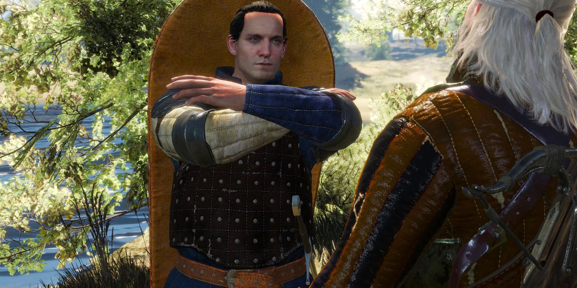 ronvid of the small marshes facinng geralt in the witcher 3