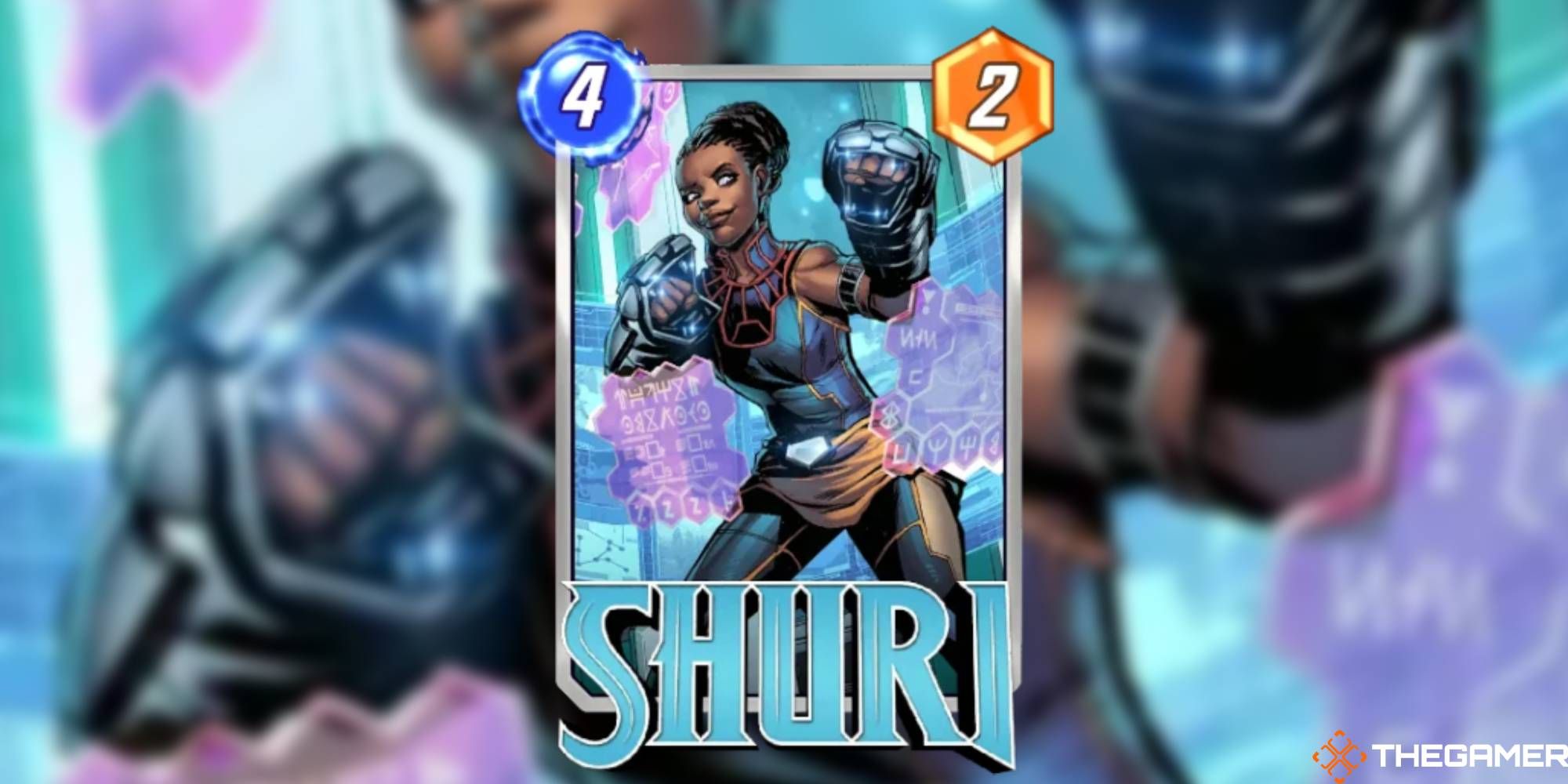 Marvel Snap - Shuri on a blurred background