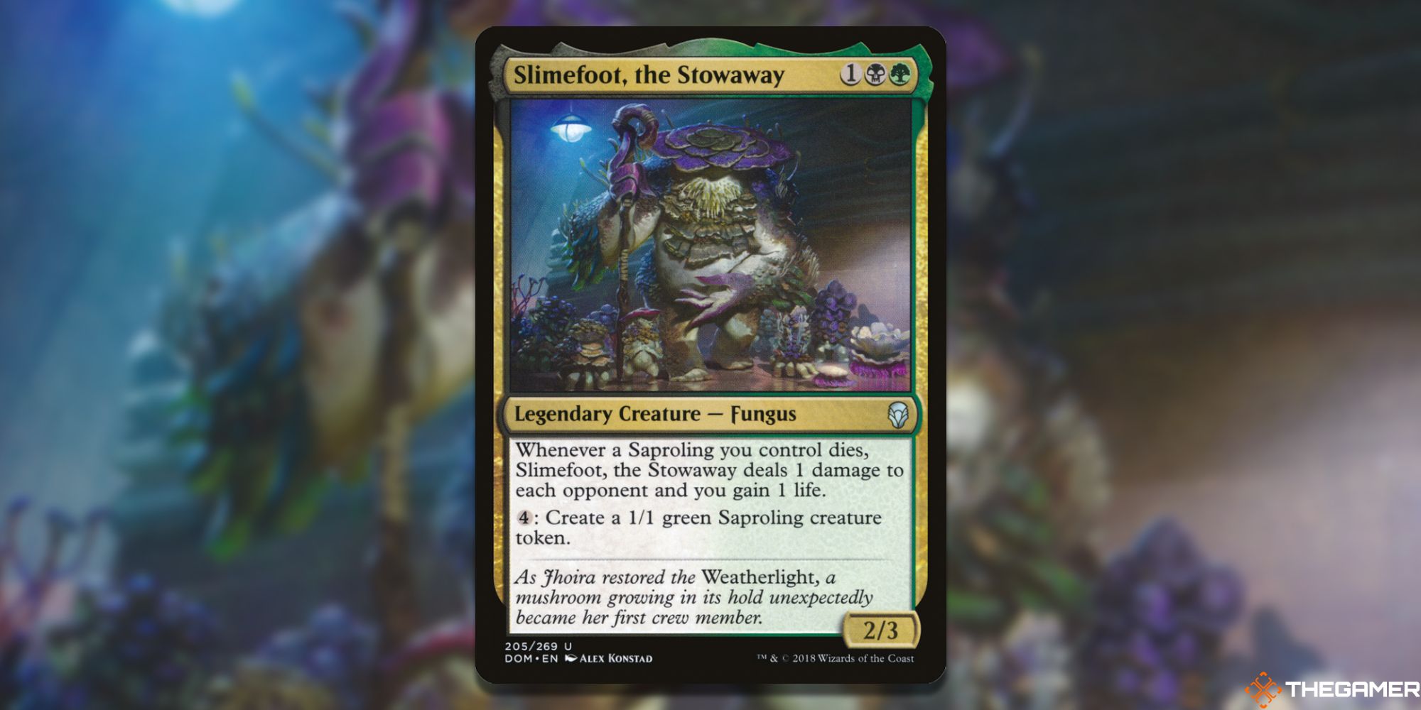 The card Slimefoot, the Stowaway from Magic: The Gathering