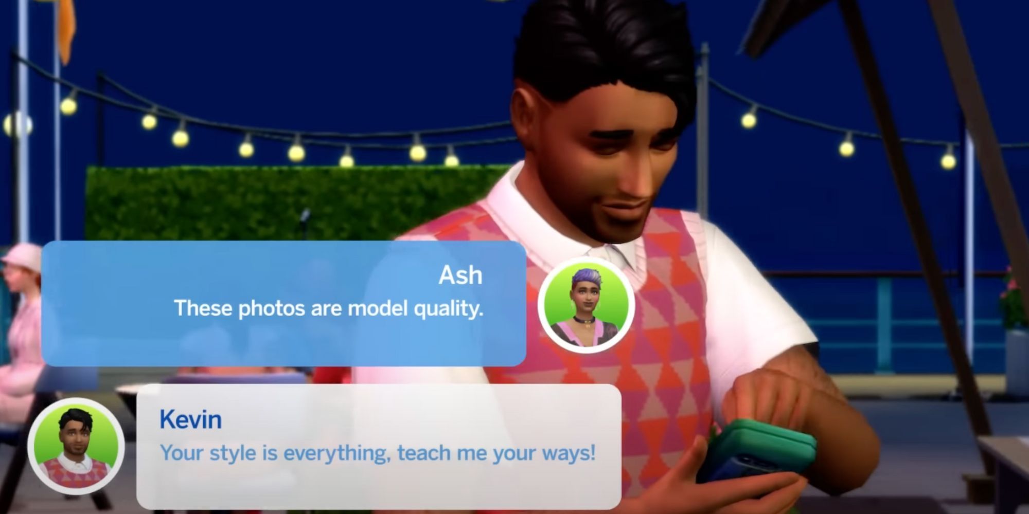 Sims Teenage Texting on Phone with Text Messages