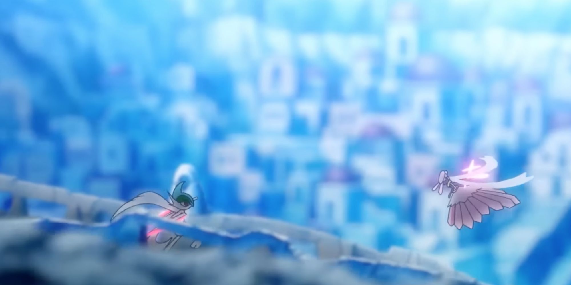Sootopolis City From Pokemon Omega Ruby and Alpha Sapphire Featuring Mega Gallade and Mega Diancie