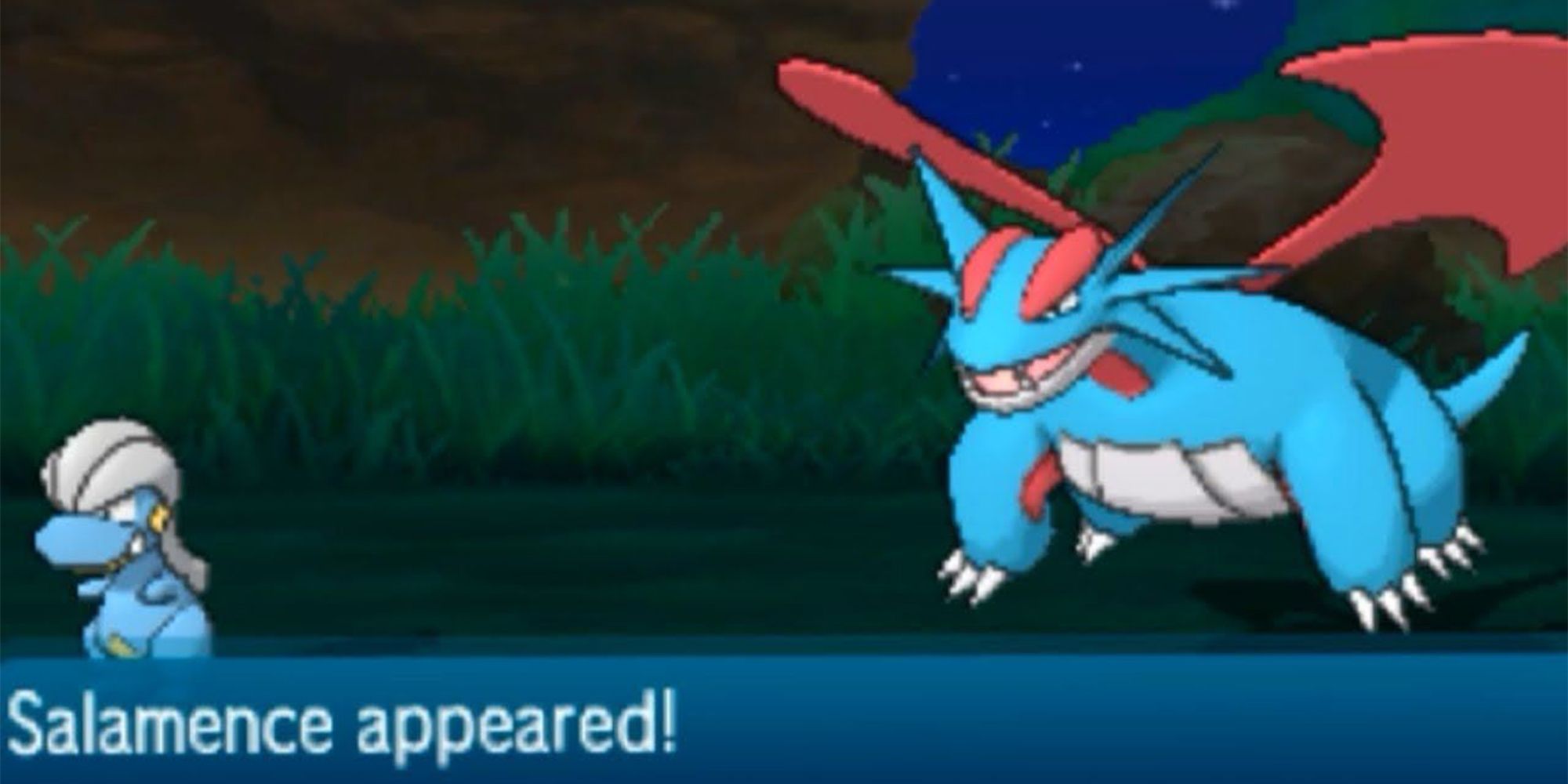 salamance appearing in an sos call to aid bagon in sun and moon