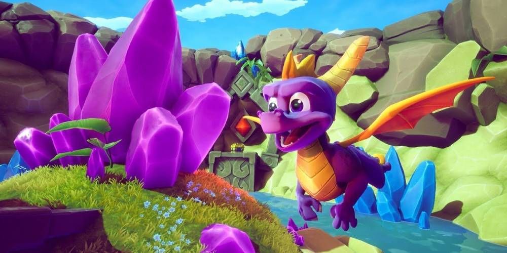 Spyro Reignited Trilogy Screenshot Of Spyro Jumping