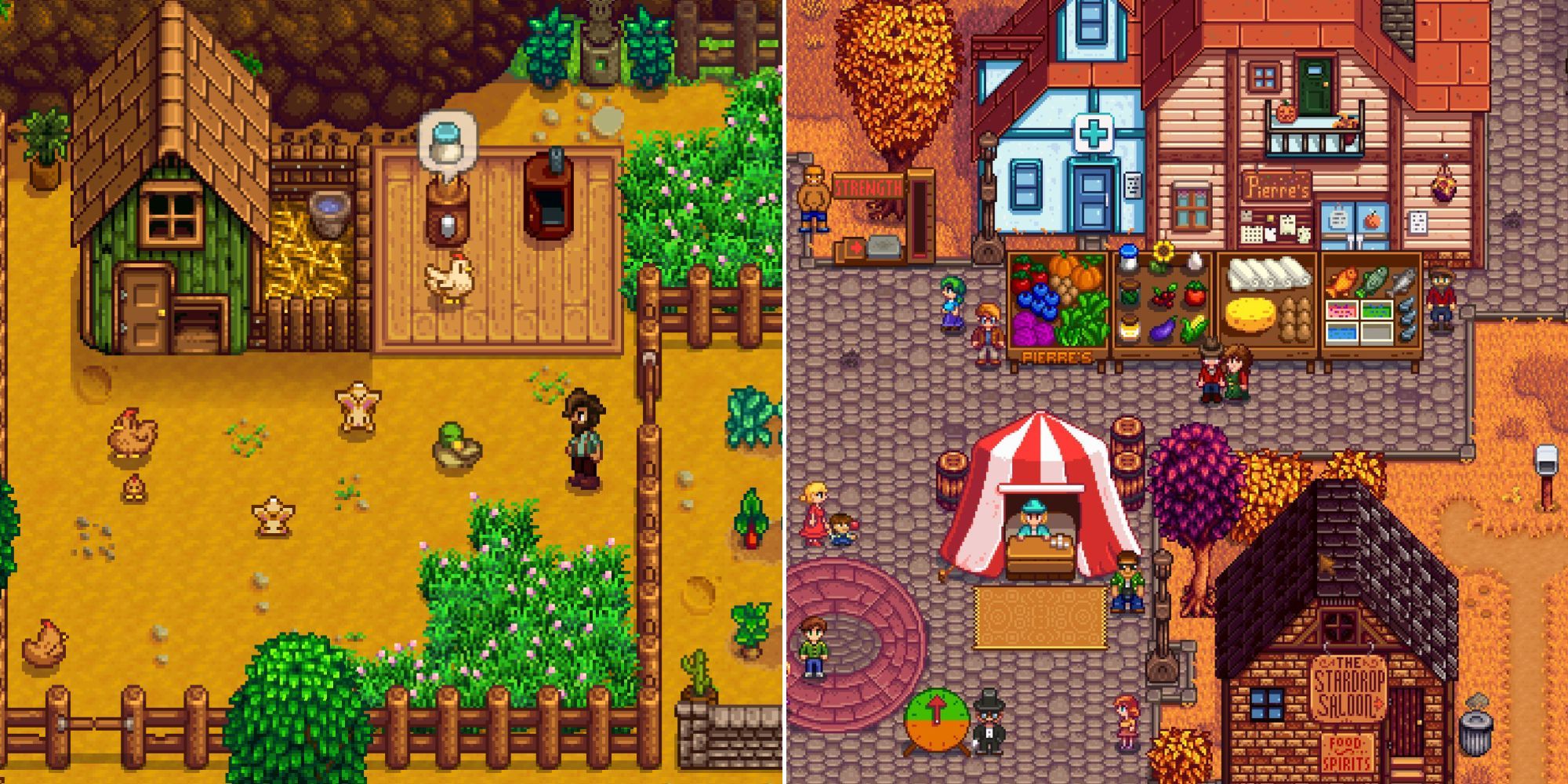 Stardew Valley - Chicken Coop - The Town During A Festival