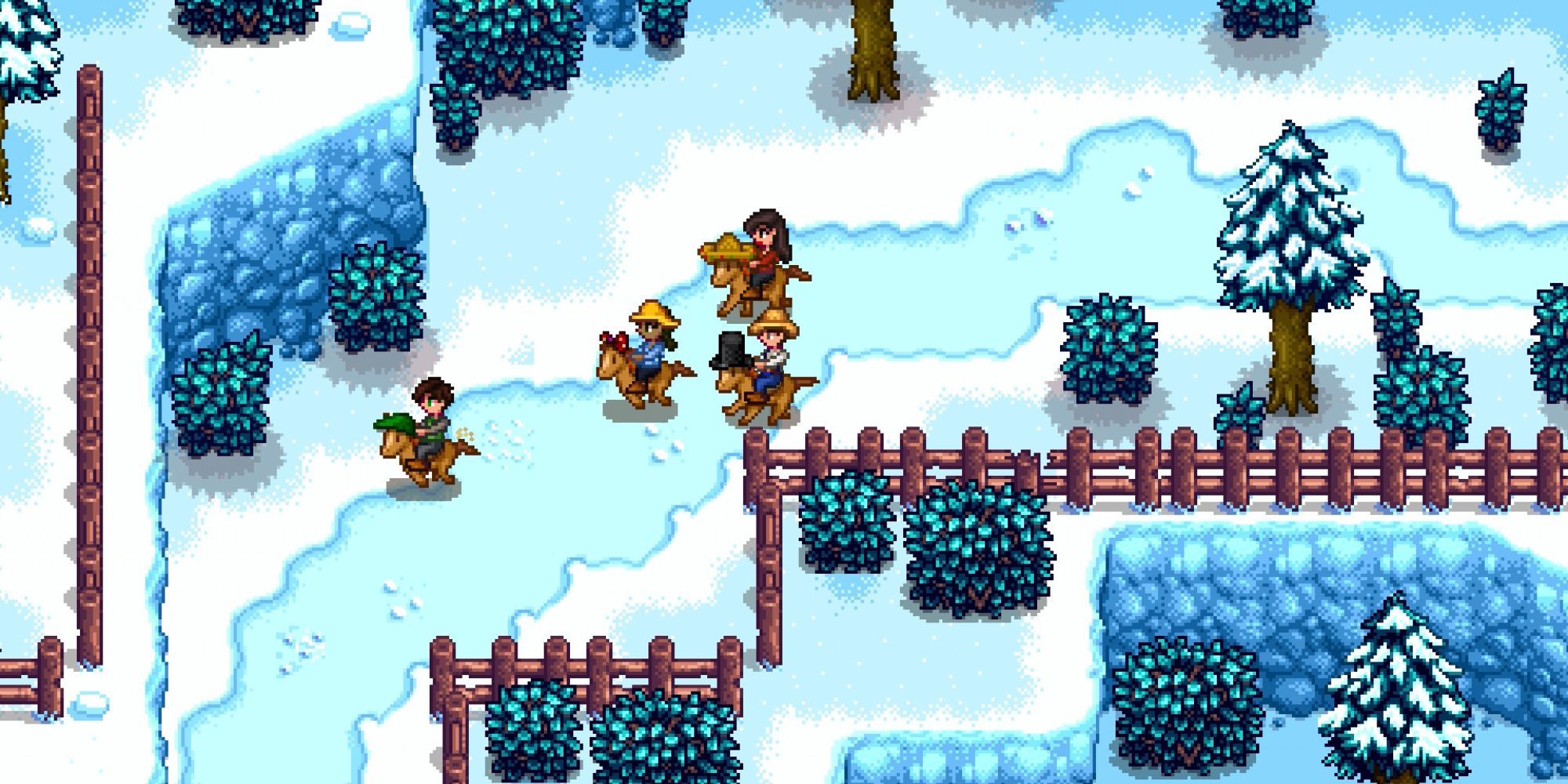 Stardew Valley multiplayer horses during winter