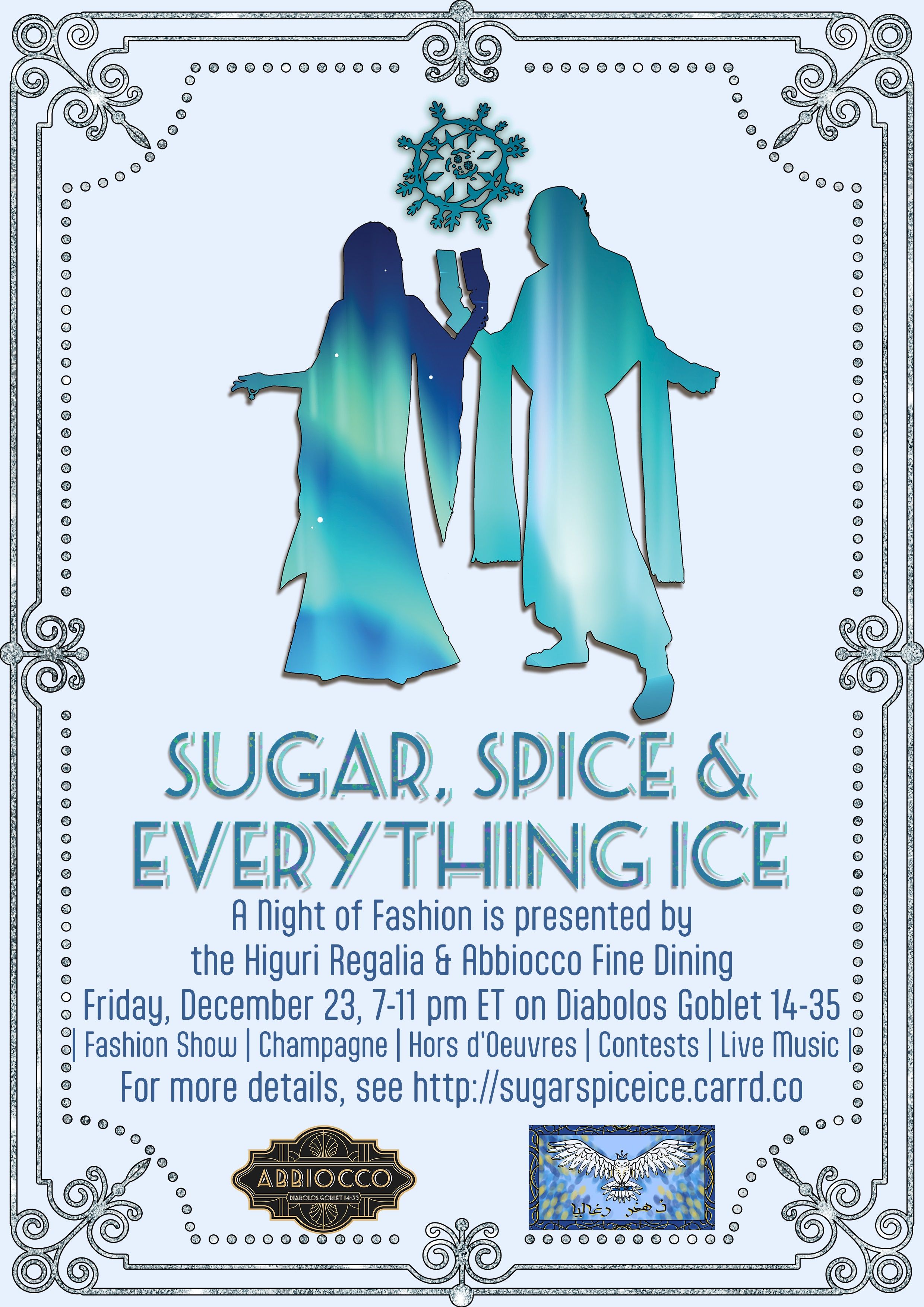 Sugar, Spice & Everything Ice event for FF14 - flyer