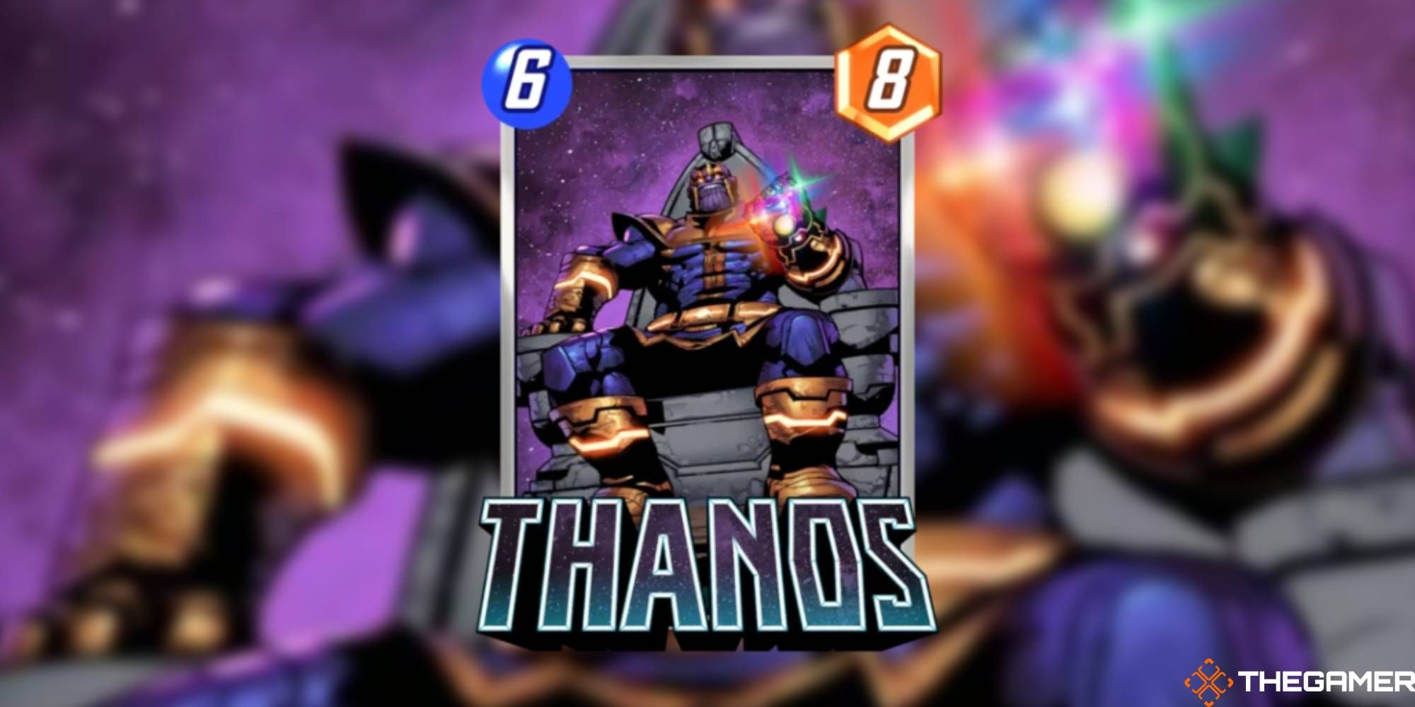 Marvel Snap - Thanos on a blurred background