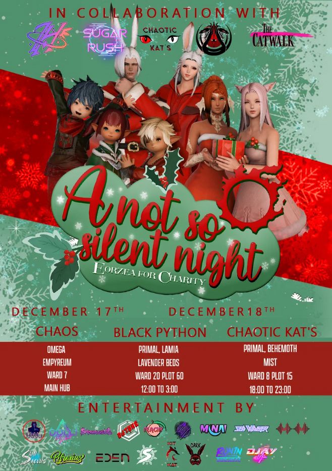 The Catwalk's A Not So Silent Night Charity Event flyer