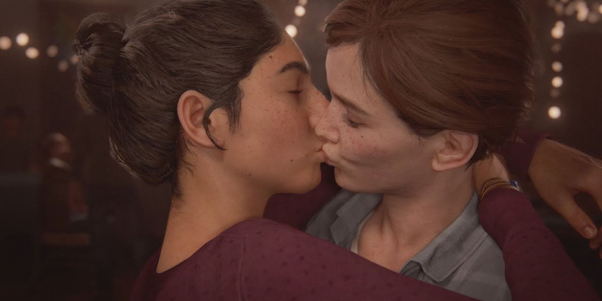 The Last of Us Part 2 Ellie and Dina kissing