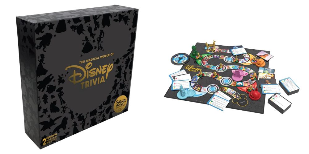 The Magical World of Disney Trivia Family Board Game collage