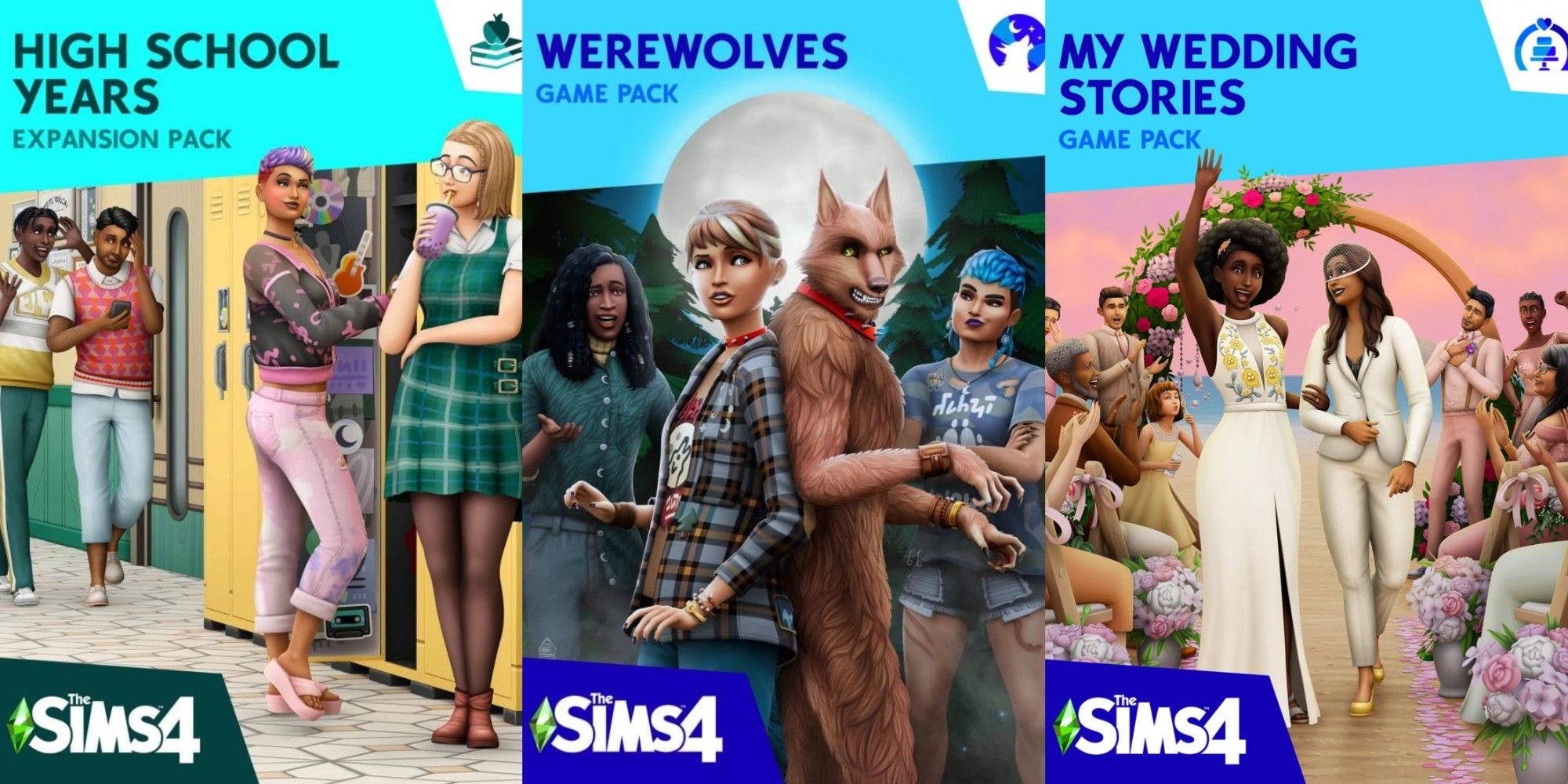 the sims 4 expansions collage high school years werewolves my wedding stories