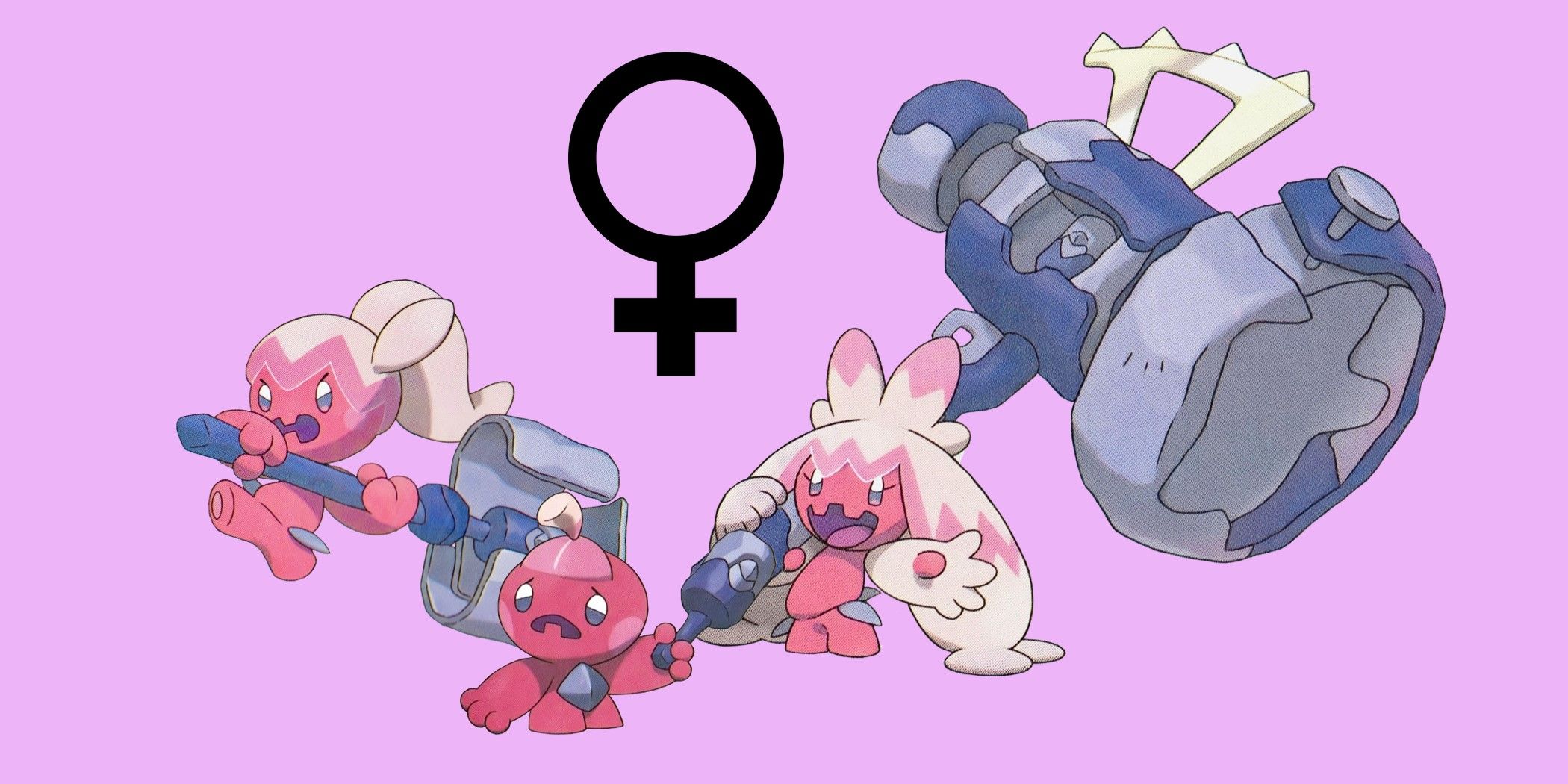 Tinkatink, Tinkatuff, and Tinkaton, Gender-Exclusive Pokemon from Gen 9 Paldea