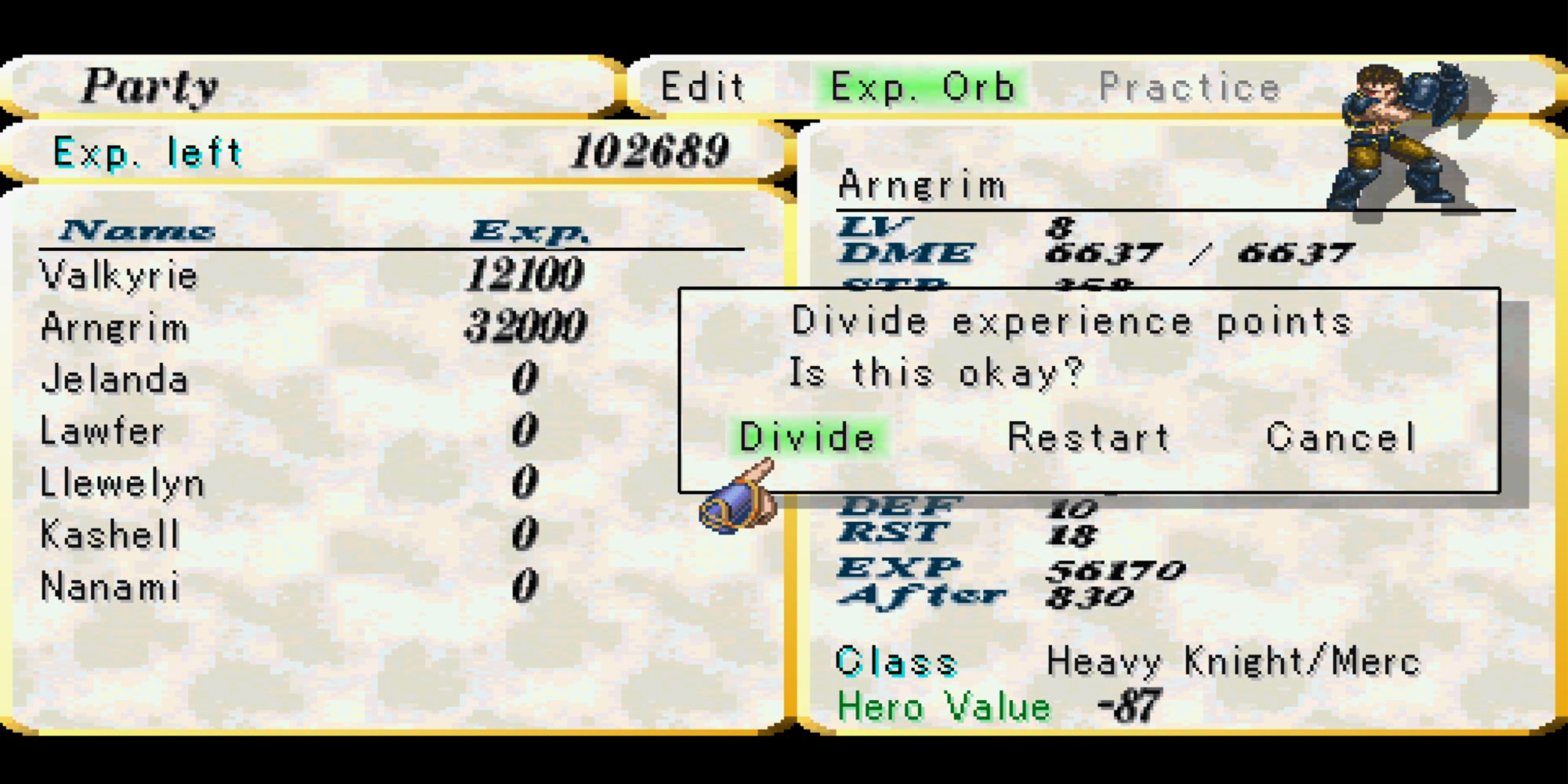 Valkyrie Profile Lenneth - Party EXP Orb