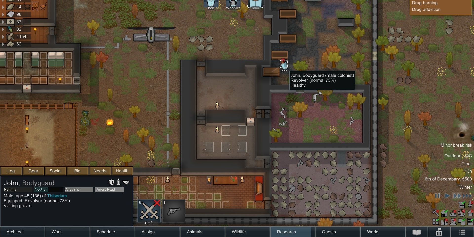 Another colonist grieving the loss of a friend