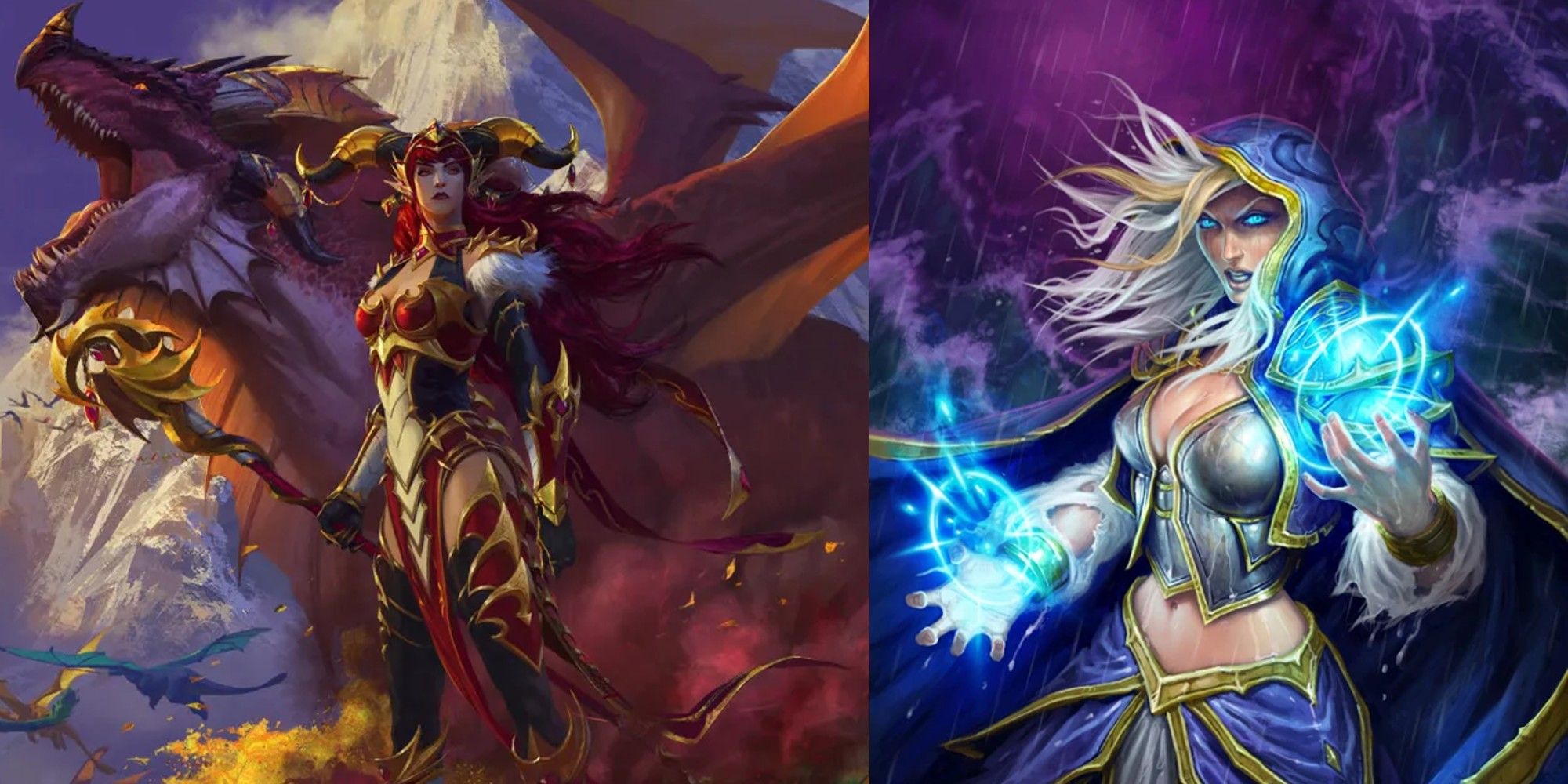 The Official Art of World of Warcraft, depicted alongside Jaina Proudmoore, a Frost Mage.